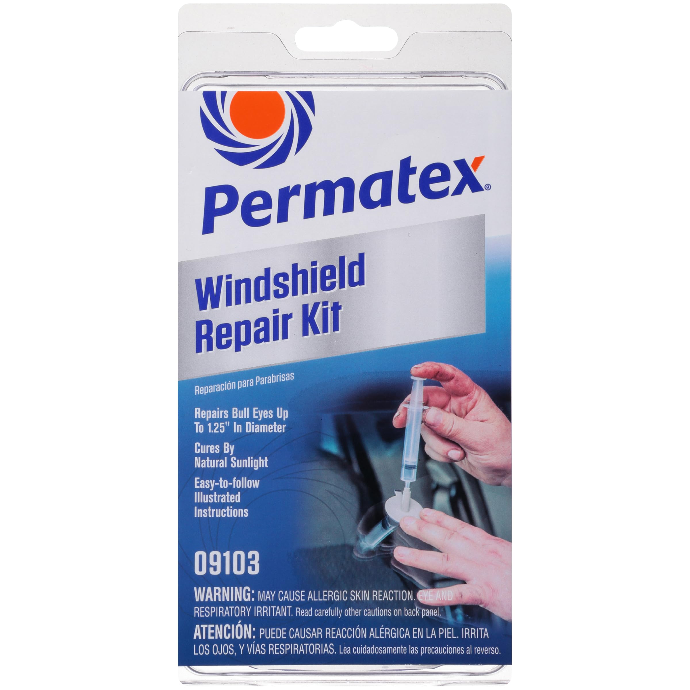 Permatex 09103 Automotive Windshield Repair Kit For Chipped And - Product Imagery