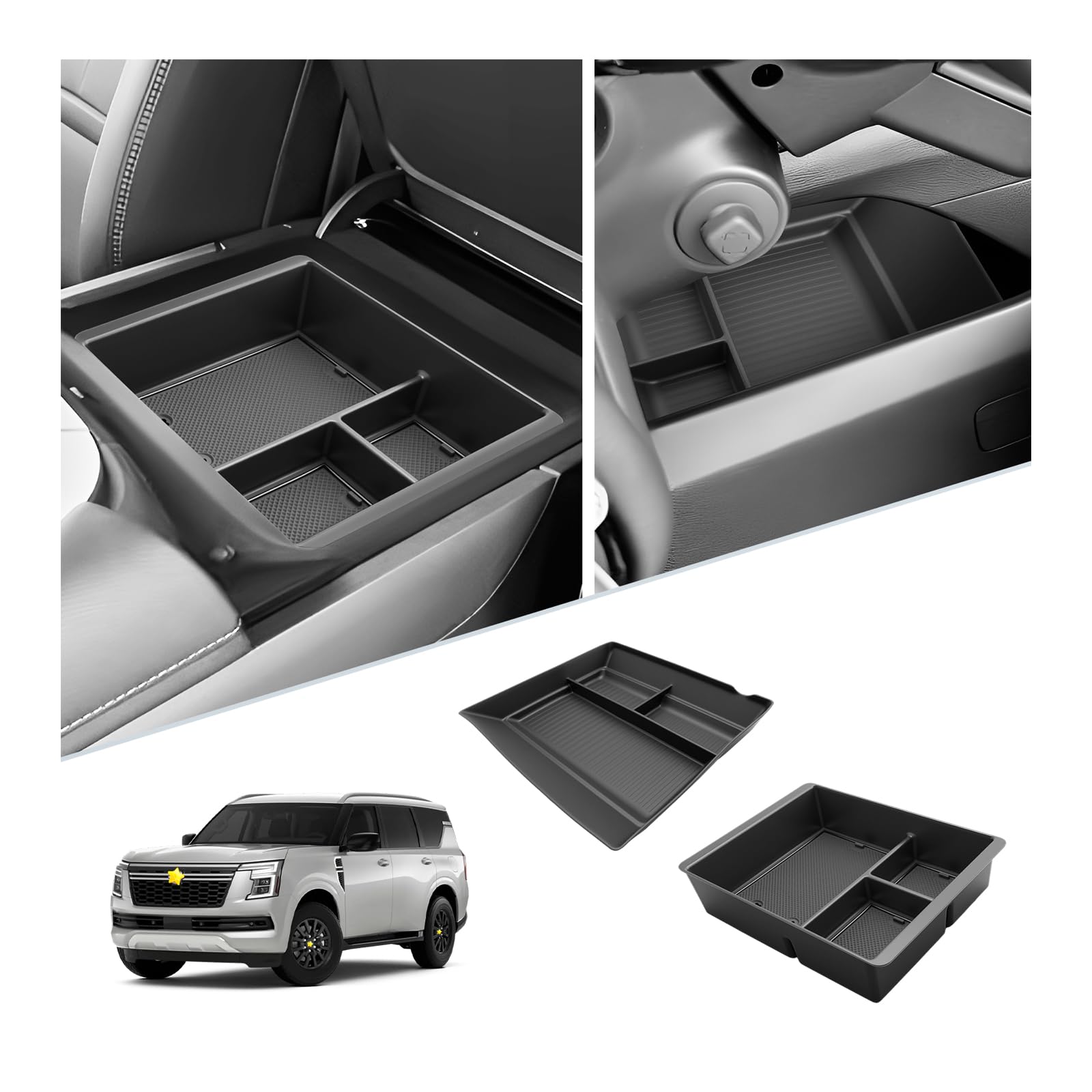 SKTU Upgrade 2Pack for 2025 2026 Nissan Armada Center Console - Product Imagery