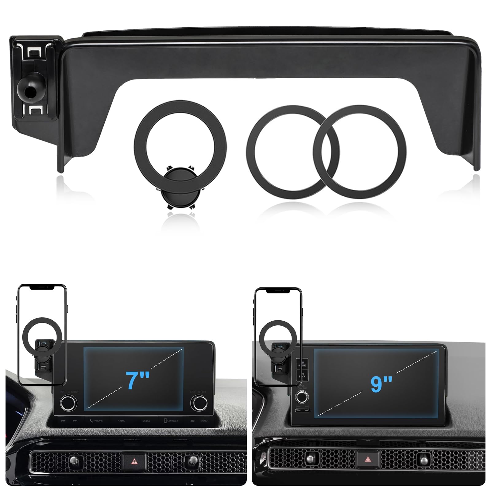 Magnetic Phone Holder for Honda Civic 2026 2025 2024 2023 2022 - Product Imagery