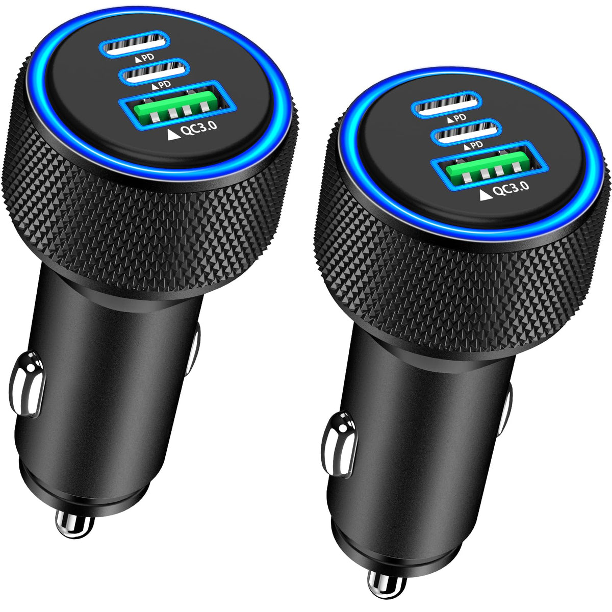 2Pack USB C Car Charger, Rombica 67W Multiport Power Fast Car - Product Imagery