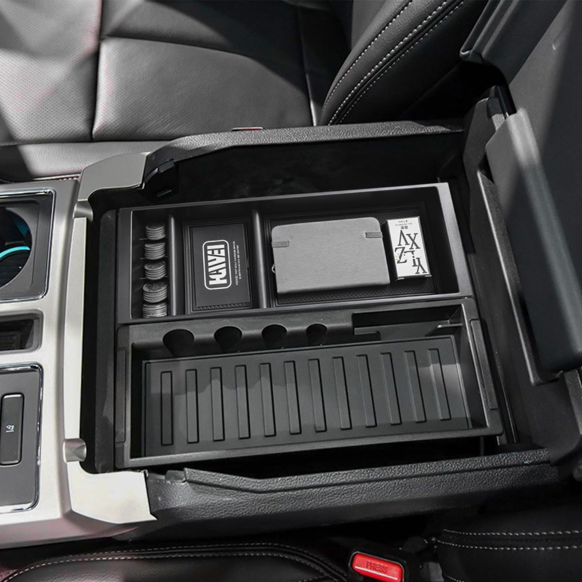 Center Console Organizer for Ford F150 2015-2020, 2017-2022 F250 - Product Imagery