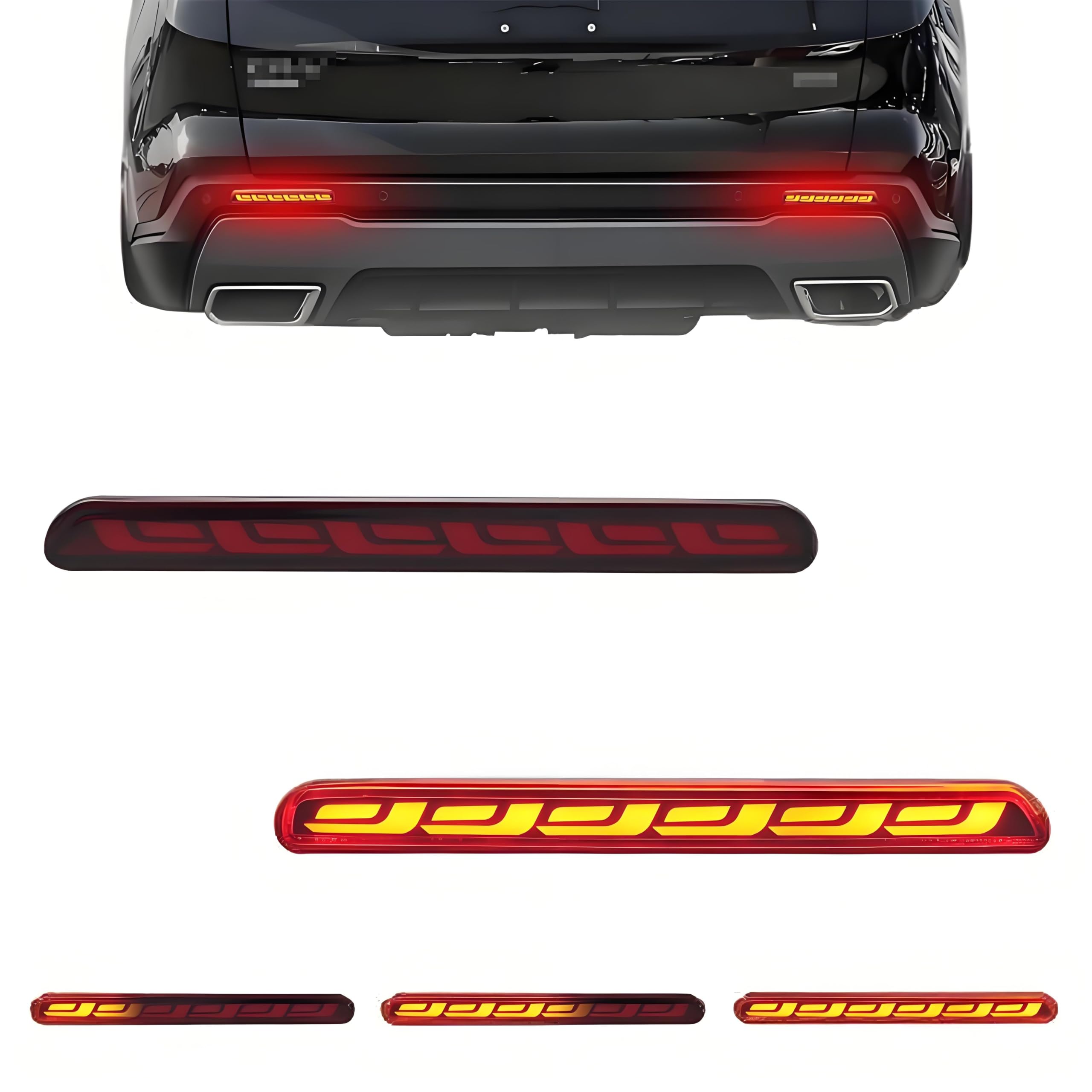 Can-bus Design Sequential Rear Bumper Reflector Brake Tail - Product Imagery