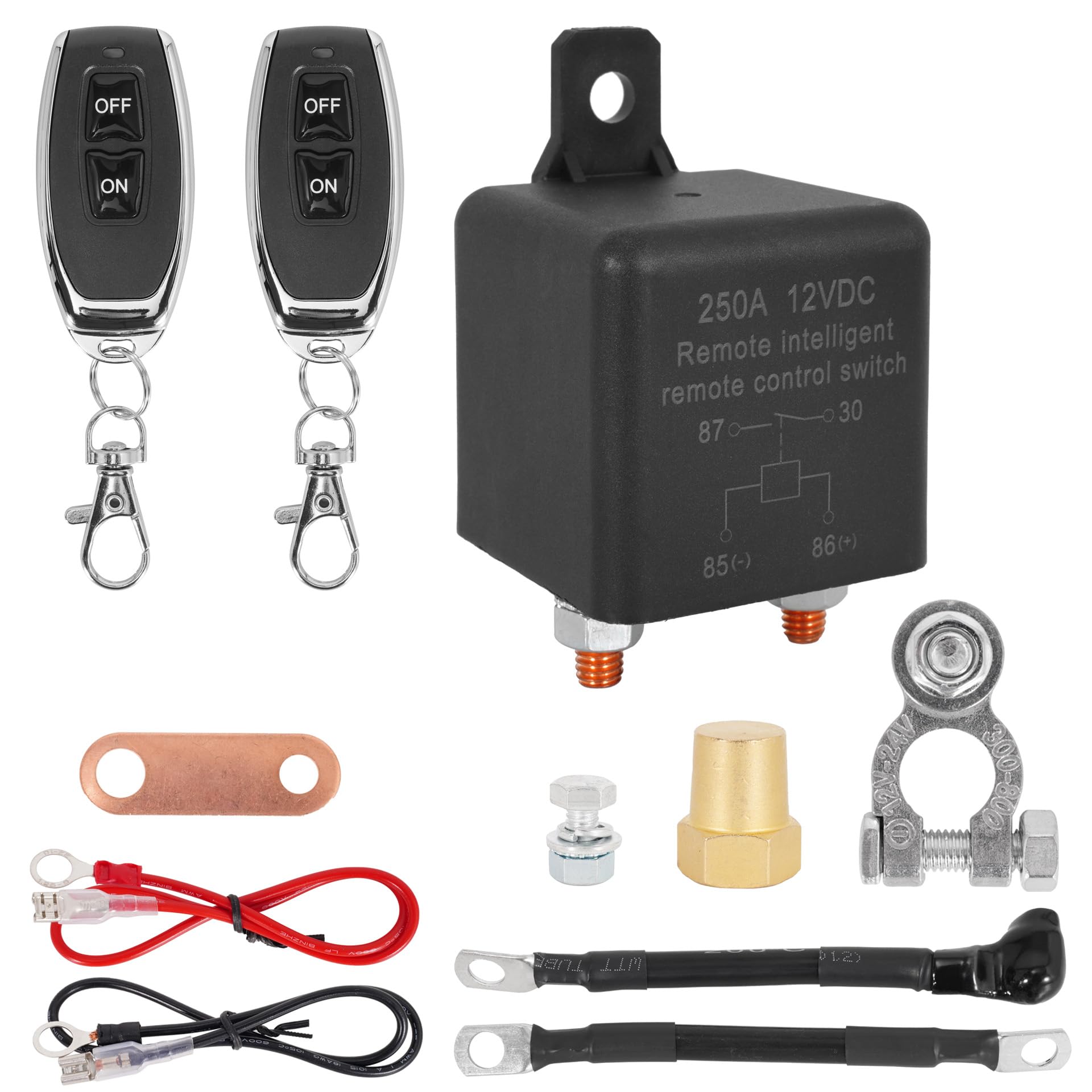 Top Post Remote Battery Disconnect Switch 12v, 250A Kill Switch - Product Imagery