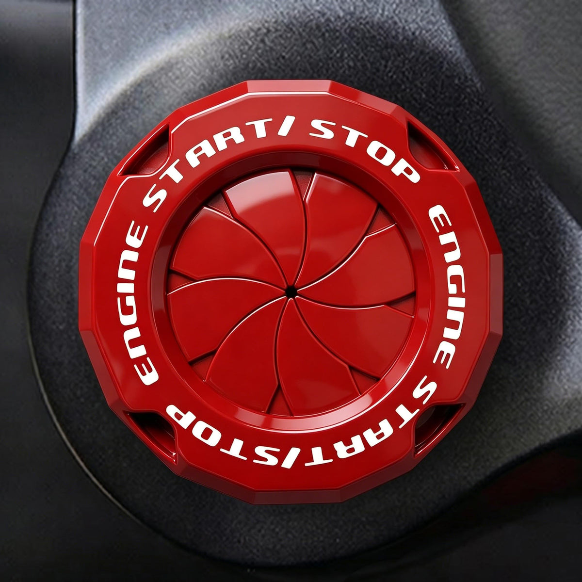 Rotary Push Start Button Cover, Car Engine Push to Start Stop - Product Imagery