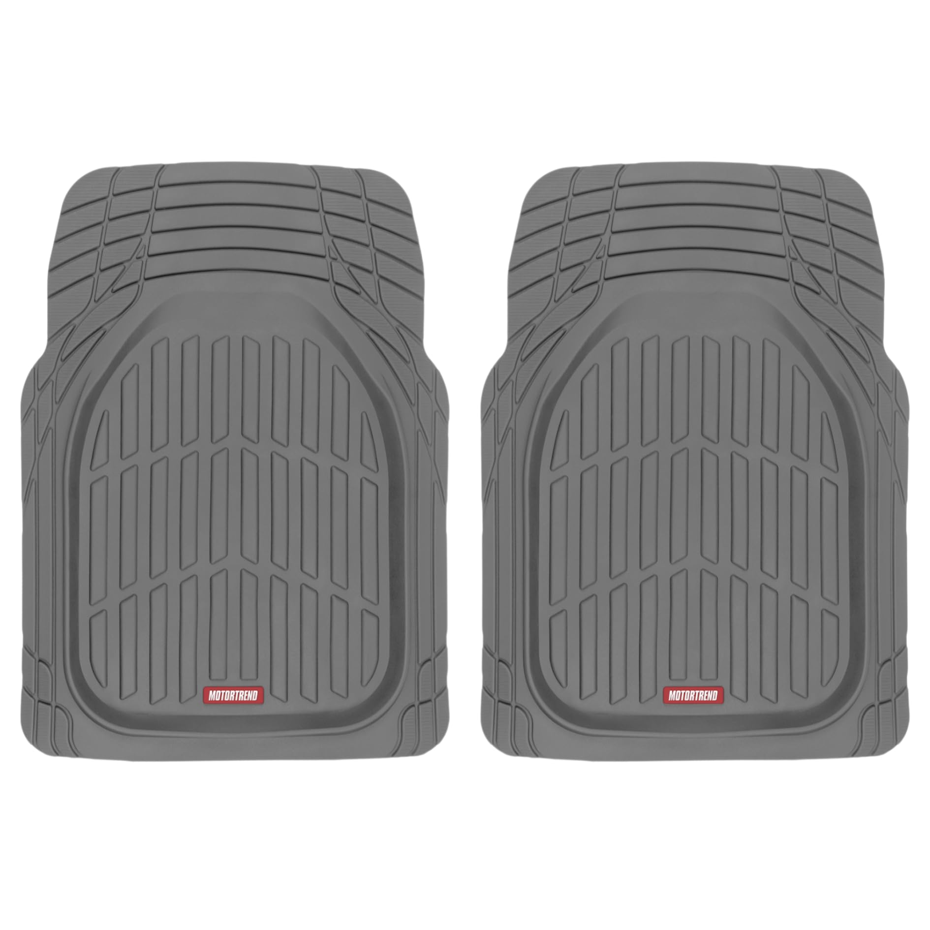 Motor Trend 2 Piece Front Car Floor Mats- Gray FlexTough Contour - Product Imagery
