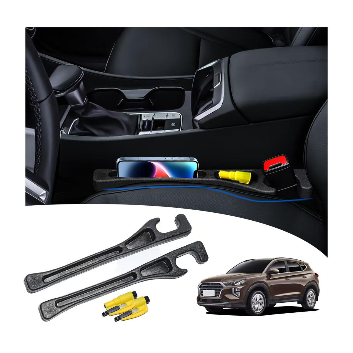 【Compatible with Hyundai Tucson】 Car Seat Gap Filler - Product Imagery