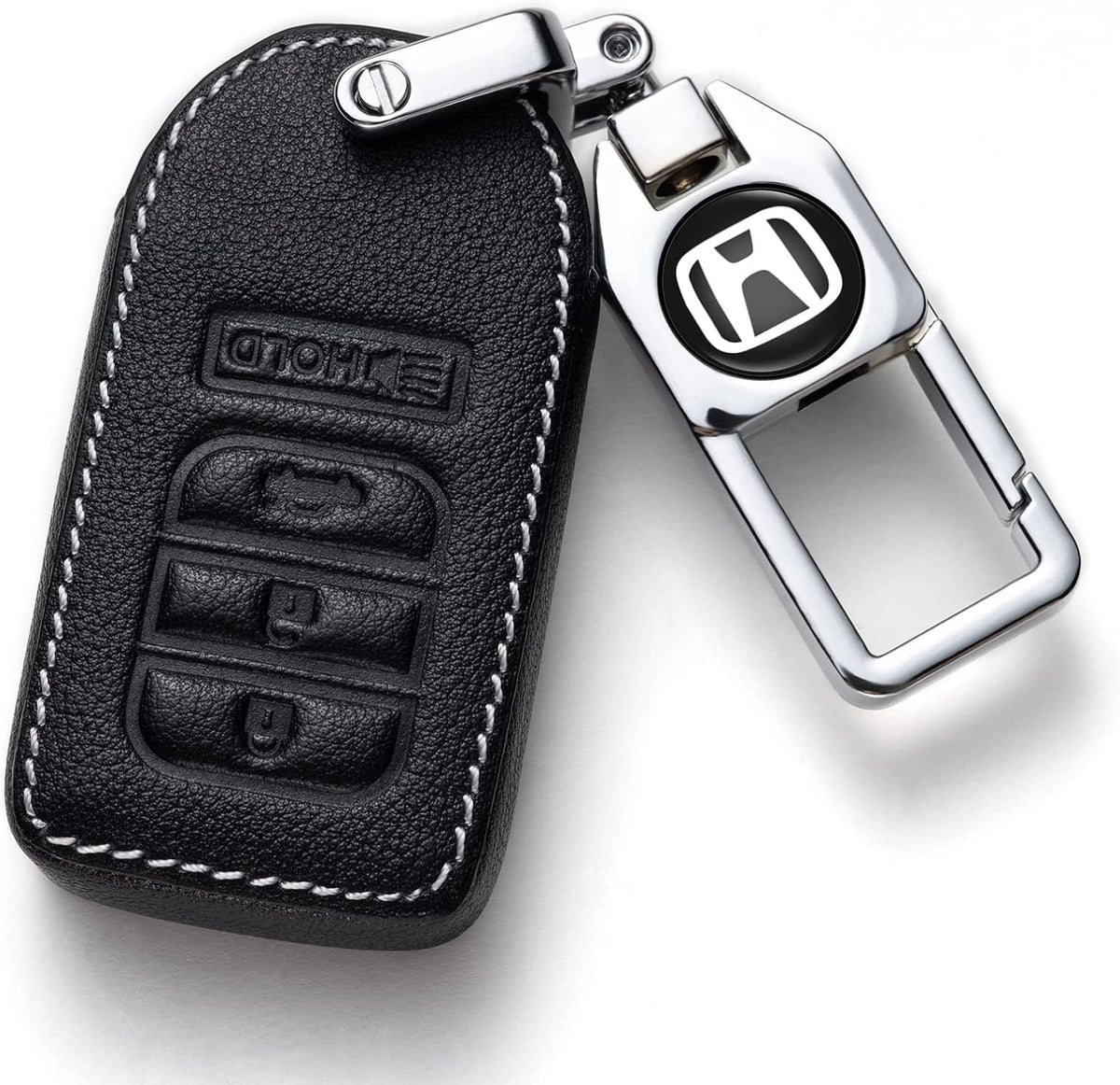 Leather Car Key Fob Case, for Honda Civic CR-V CRV S2000 FD2 - Product Imagery