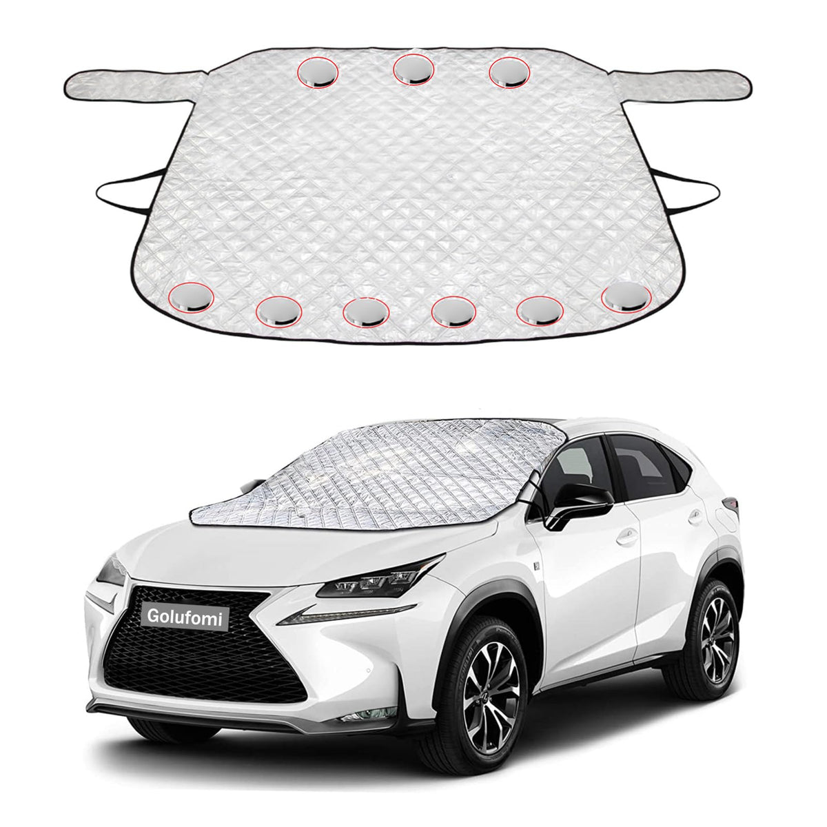 Car Windshield Cover Sun Shade,All Weather Windshield Sunshade - Product Imagery
