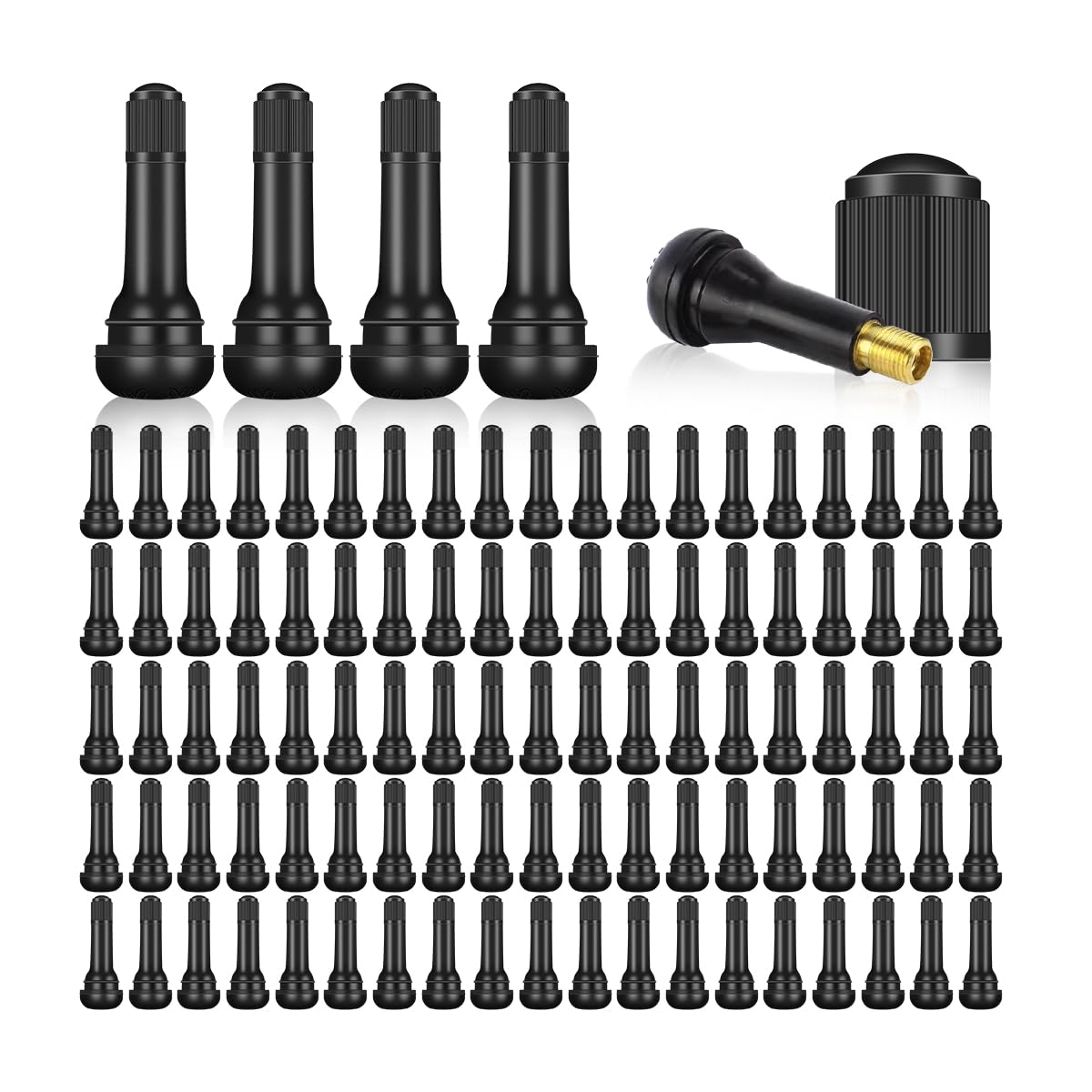 Mandark Car TR413 Tire Valve Stems, Rubber Snap-in Automotive - Product Imagery