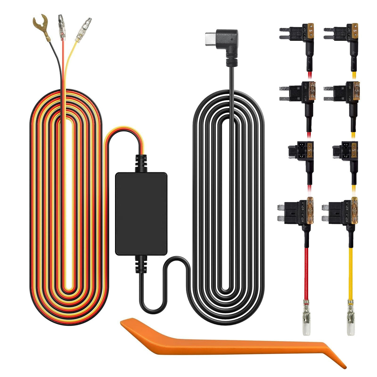 WOLFBOX USB C 4A Acc Hardwire Kit 11.48ft for All WOLFBOX Dash - Product Imagery