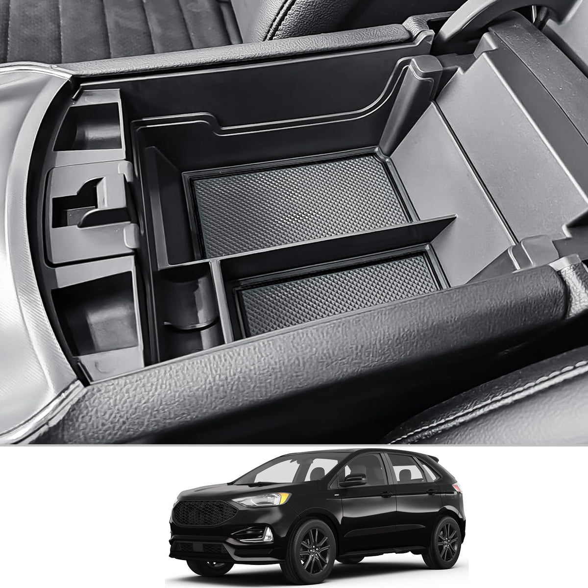 CDEFG for 2020 2023 2024 Ford Edge Center Console Organizer Tray - Product Imagery