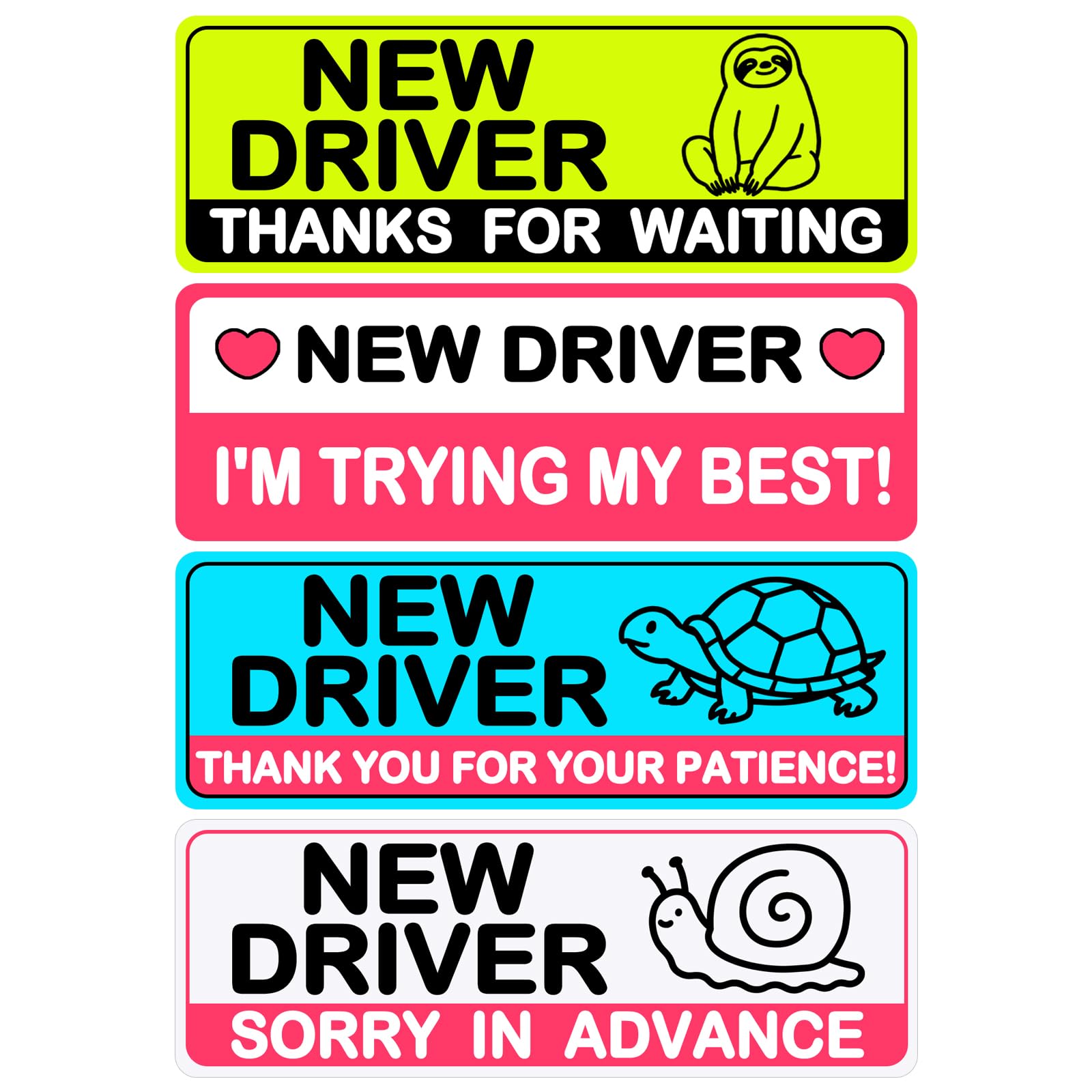 4Pcs Student Safety Warning Reflective Magnetic Stickers, - Product Imagery