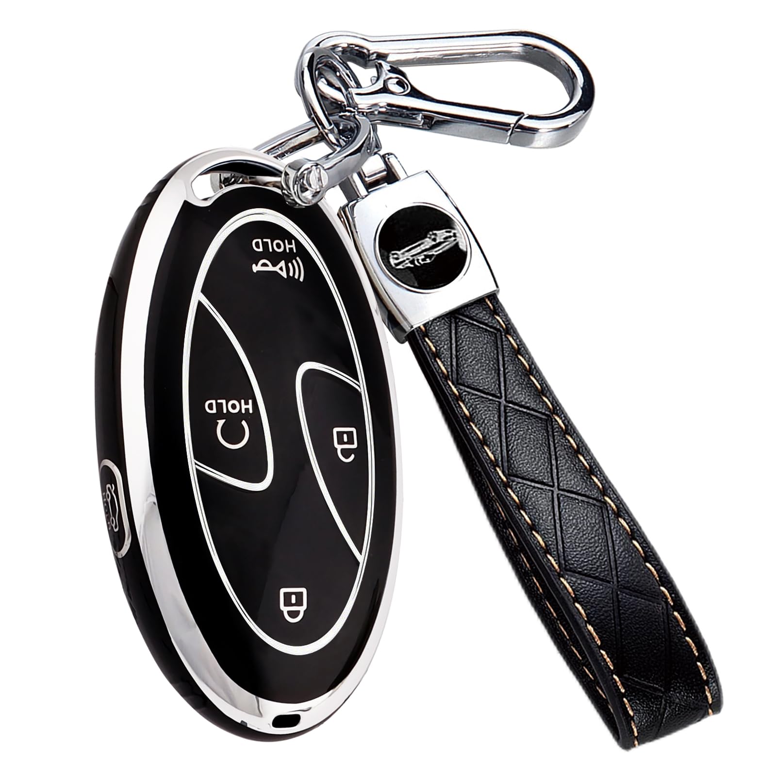 5 Buttons Compatible with Hyundai Key Fob Cover Accessories, - Product Imagery