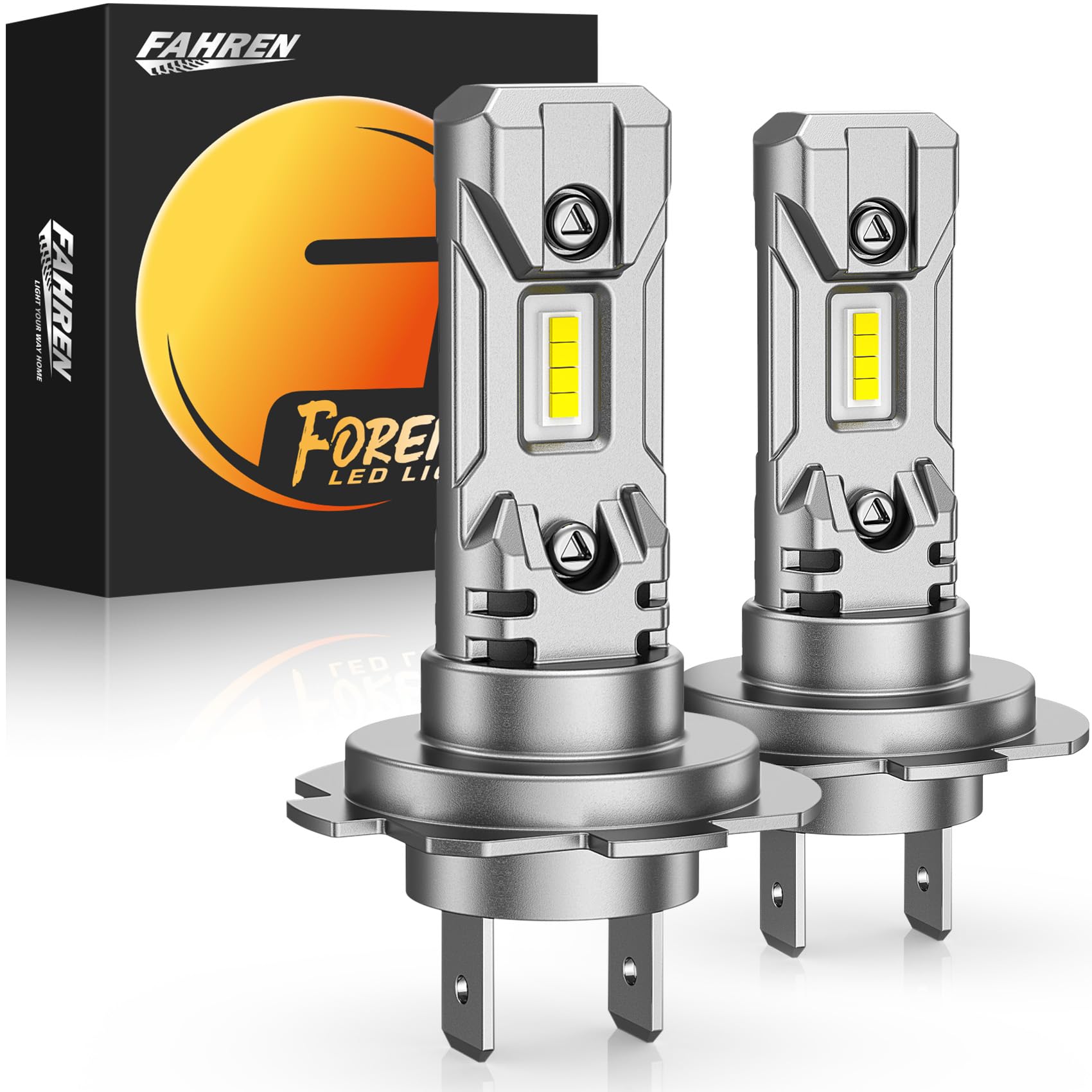 FORENNER NextGen H7 Light Bulb, 1000% Upgrade Bright, 1:1 Mini - Product Imagery