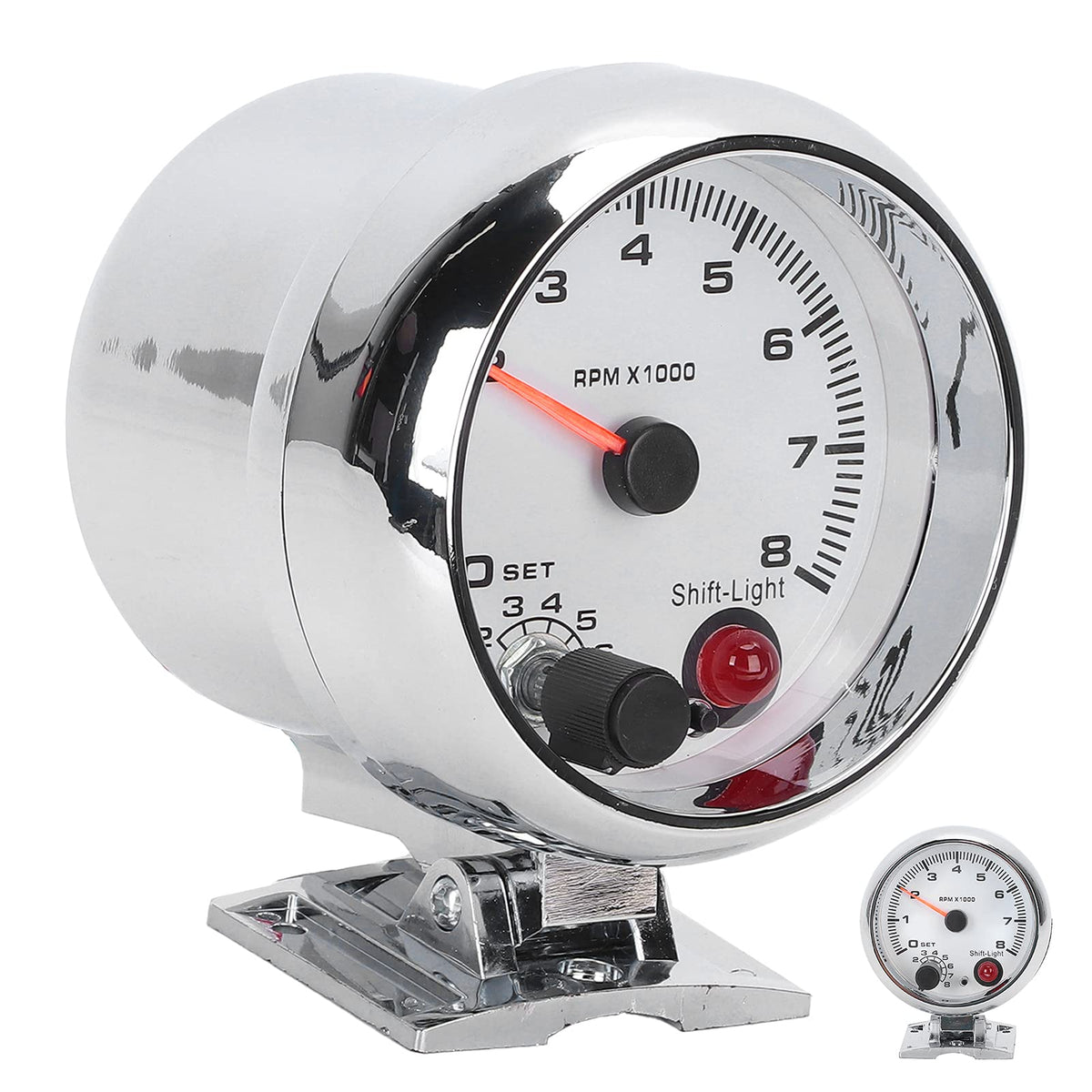 Aramox Tachometer Tacho Gauge 3.75in RPM Meter 0-8000 RPM 7 - Product Imagery