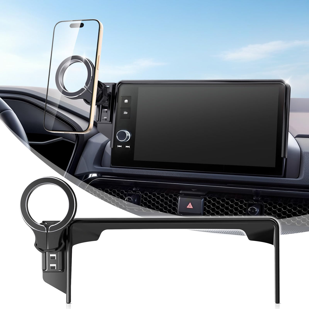 pop-tech Car Phone Holder for Honda CR-V HR-V 2023 2024 2025 - Product Imagery