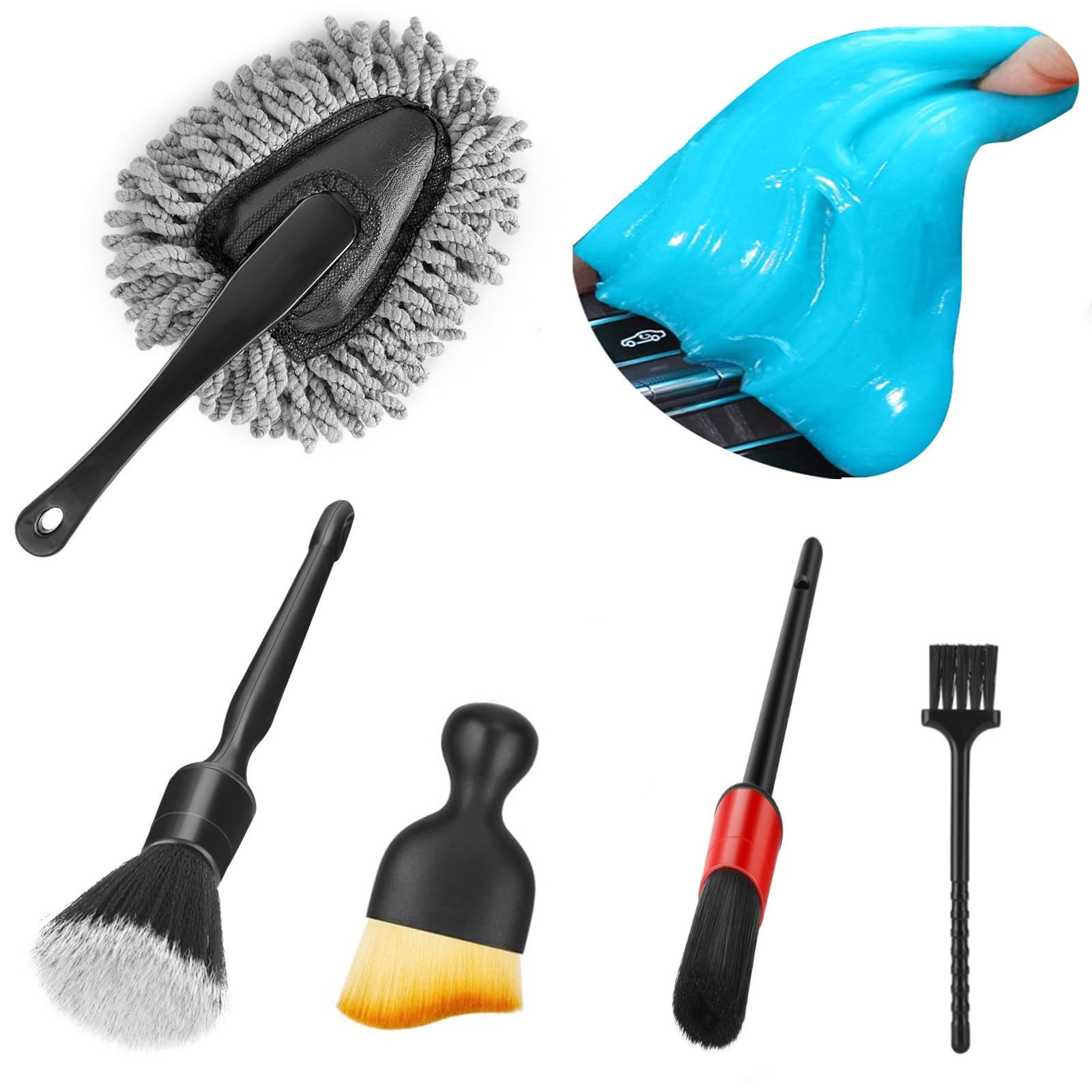 Fitosy Car Interior Duster Detail Brush Cleaning Gel Kit, Dust - Product Imagery
