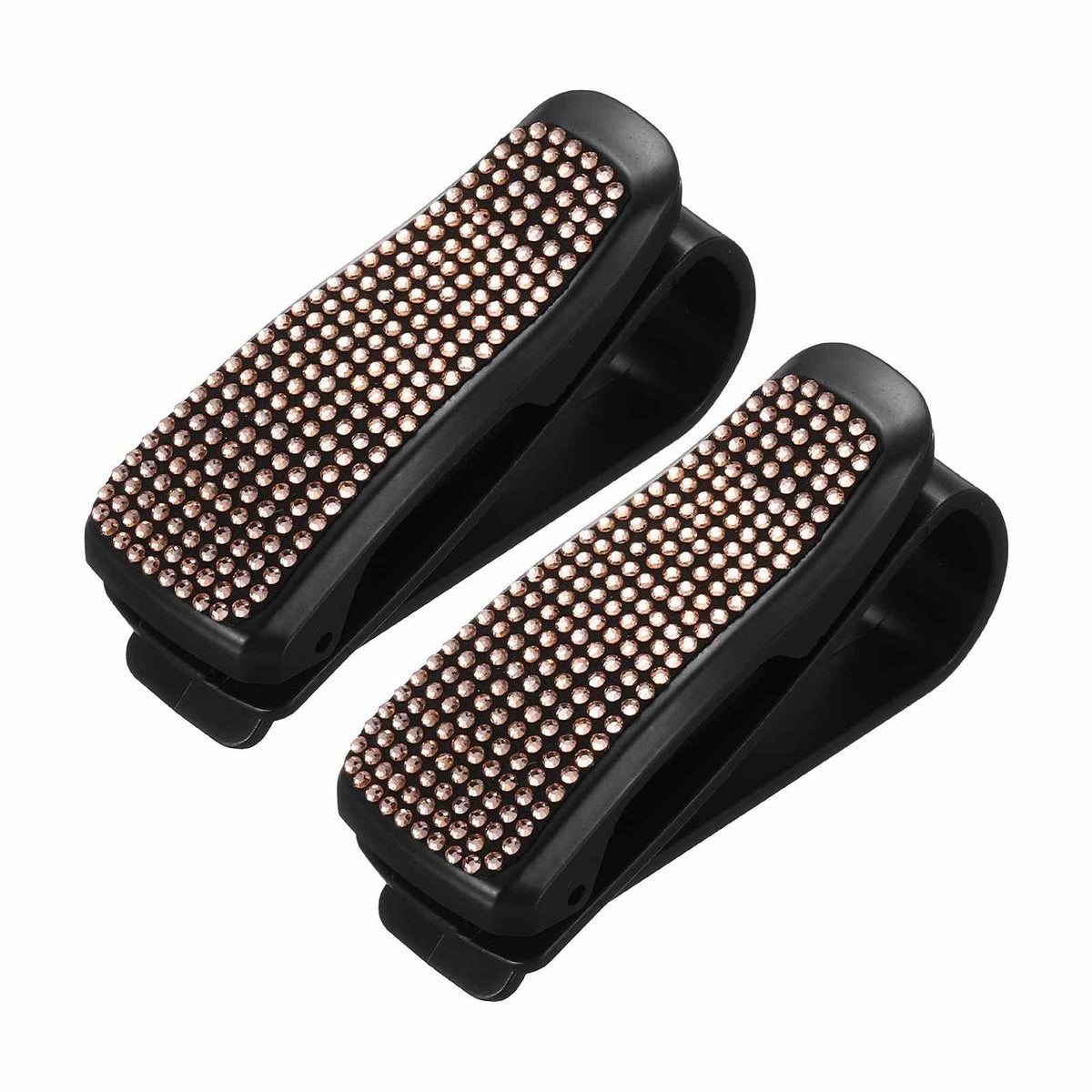 HARFINGTON 2 Pcs Bling Rhinestone Car Sunglass Holder, Car - Product Imagery