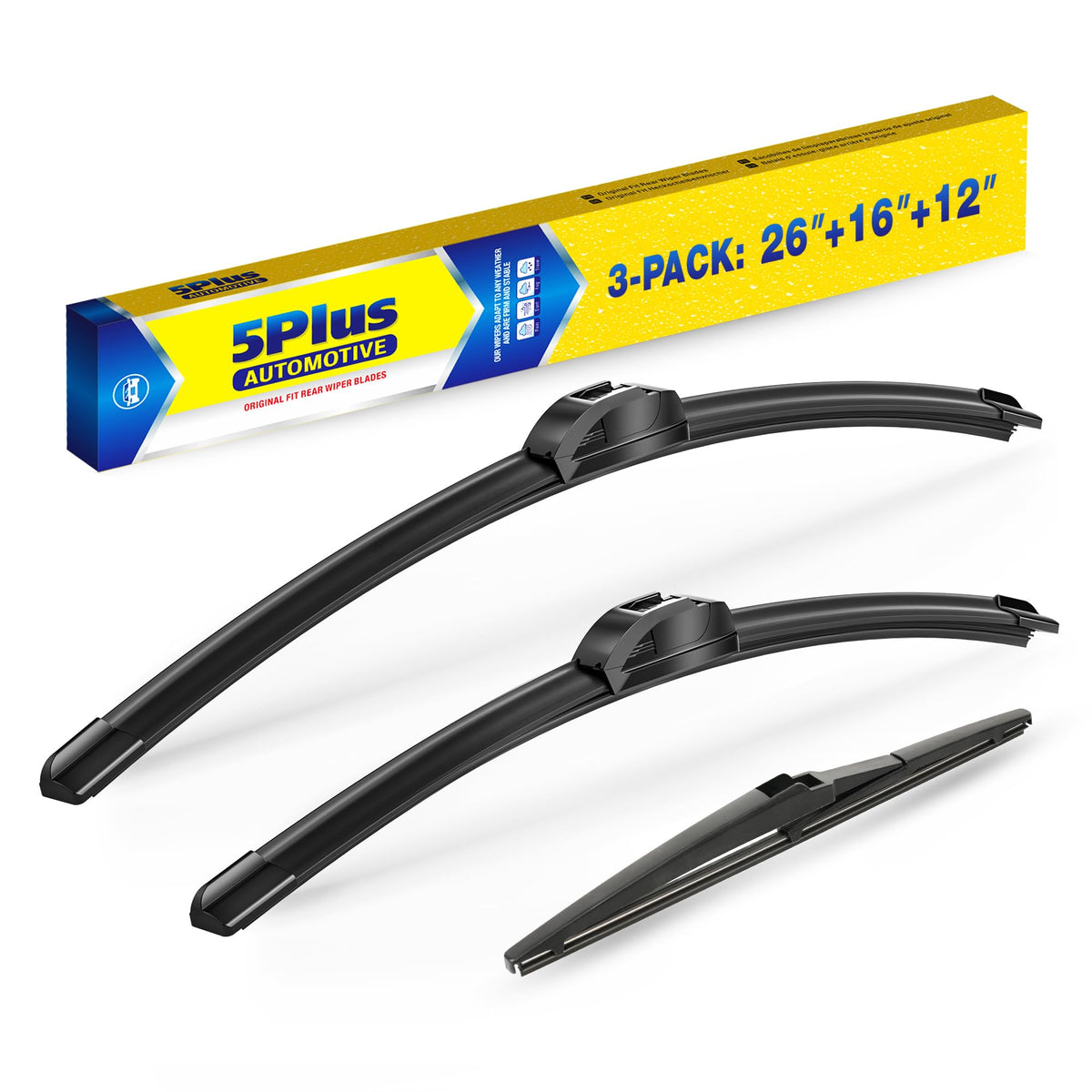5 PLUS Custom-Fit Wipers fits Toyota RAV4 2019-2025 Windshield - Product Imagery