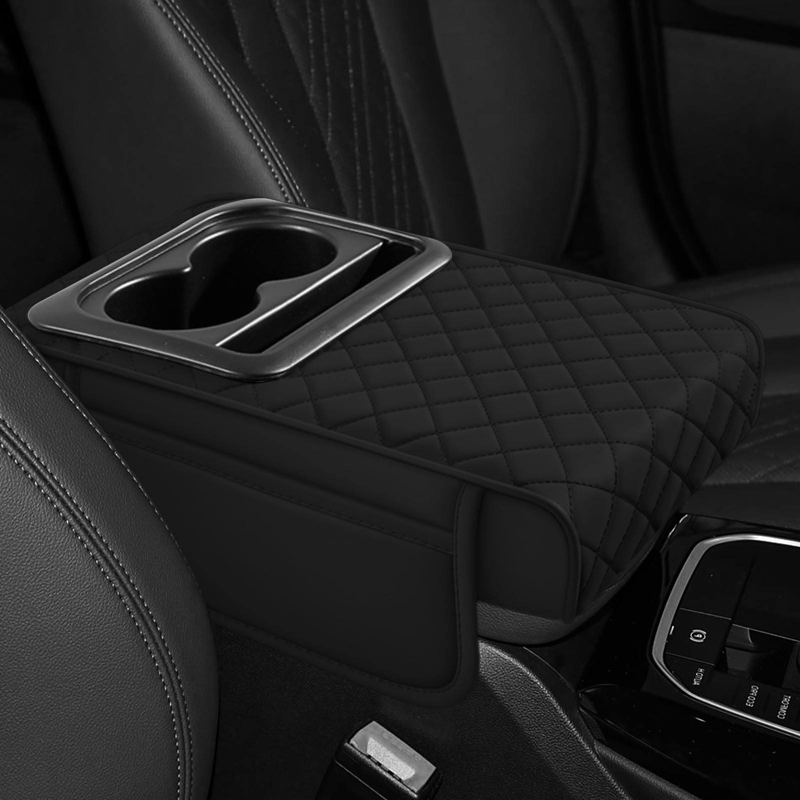 Hovom Car Center Console Cover, 4 in 1 Memory Foam Armrest Pillow - Product Imagery