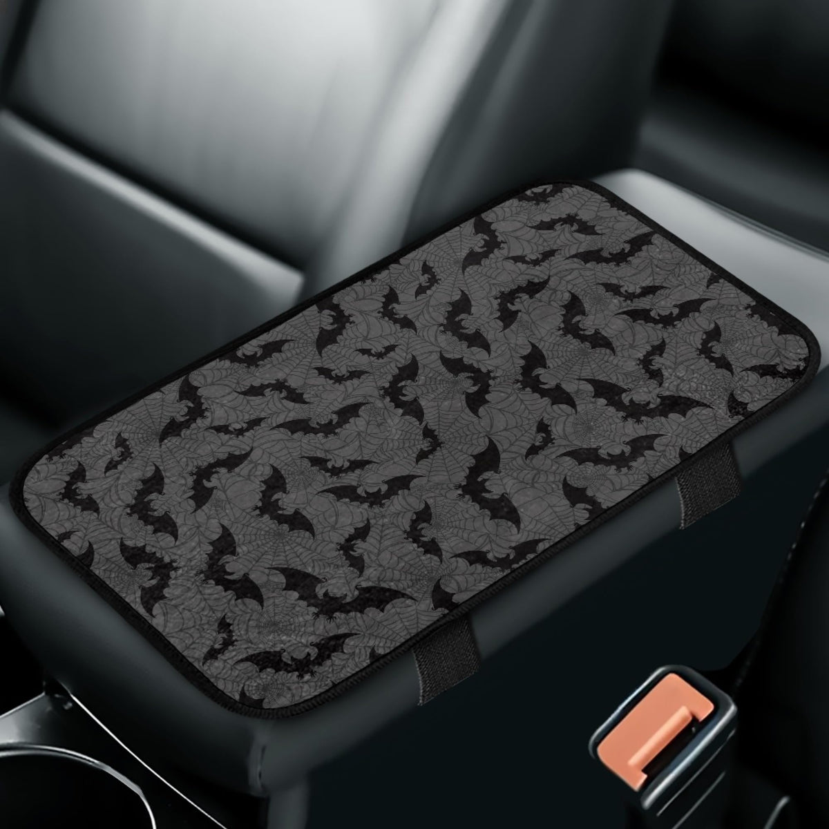 Bats Auto Center Console Cover for Women Men Flannel Car Armrest - Product Imagery