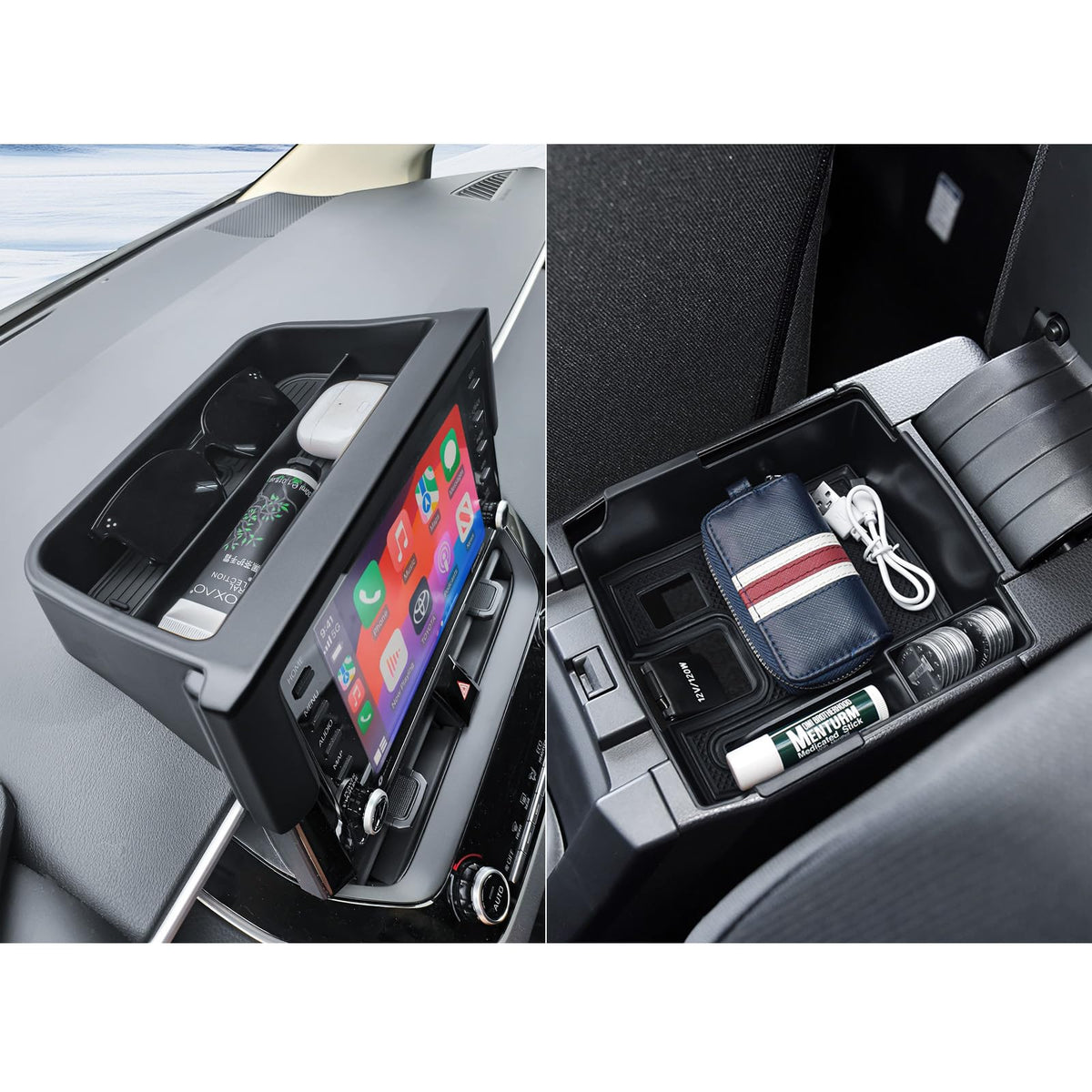 2PCS Center Console & Dashboard Organizer Set for Toyota Corolla - Product Imagery