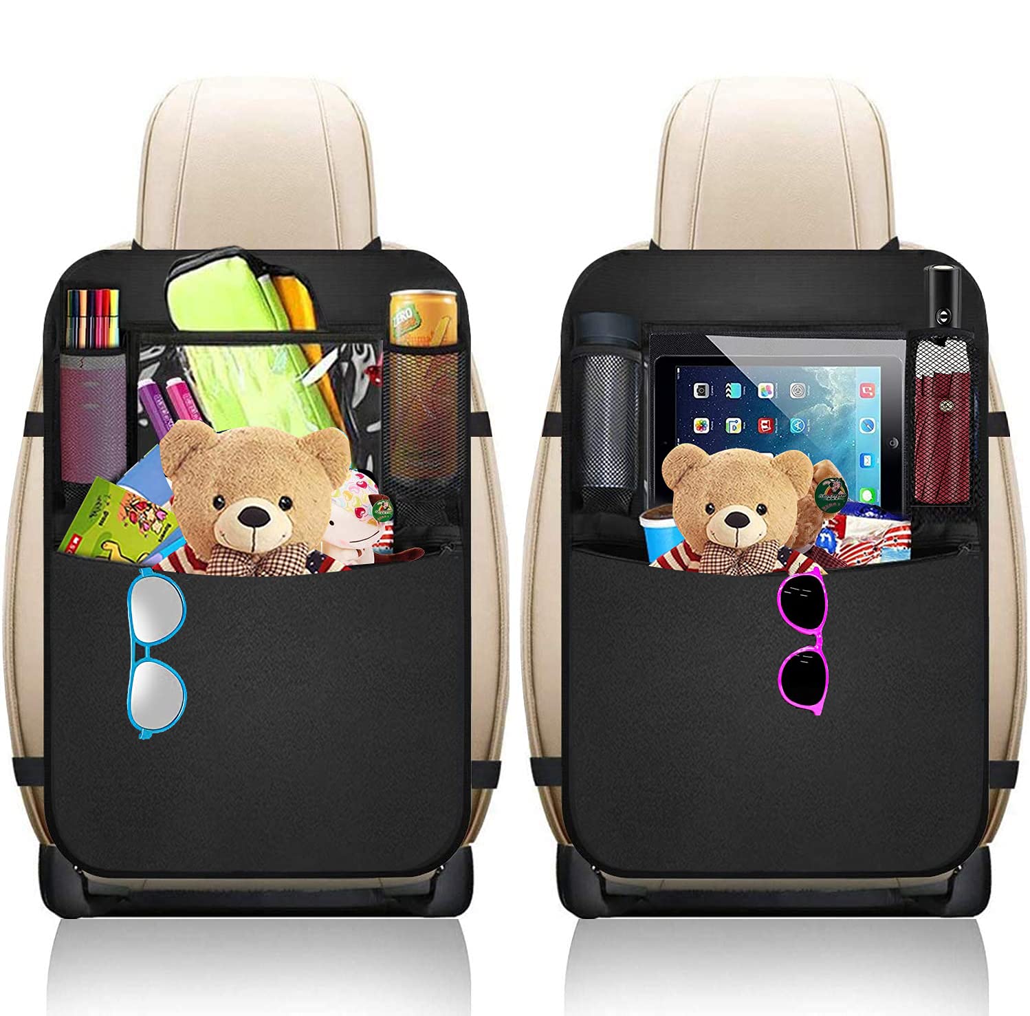 Premium Backseat Organizer for Kids 2 Pack, Heavy Duty - Product Imagery
