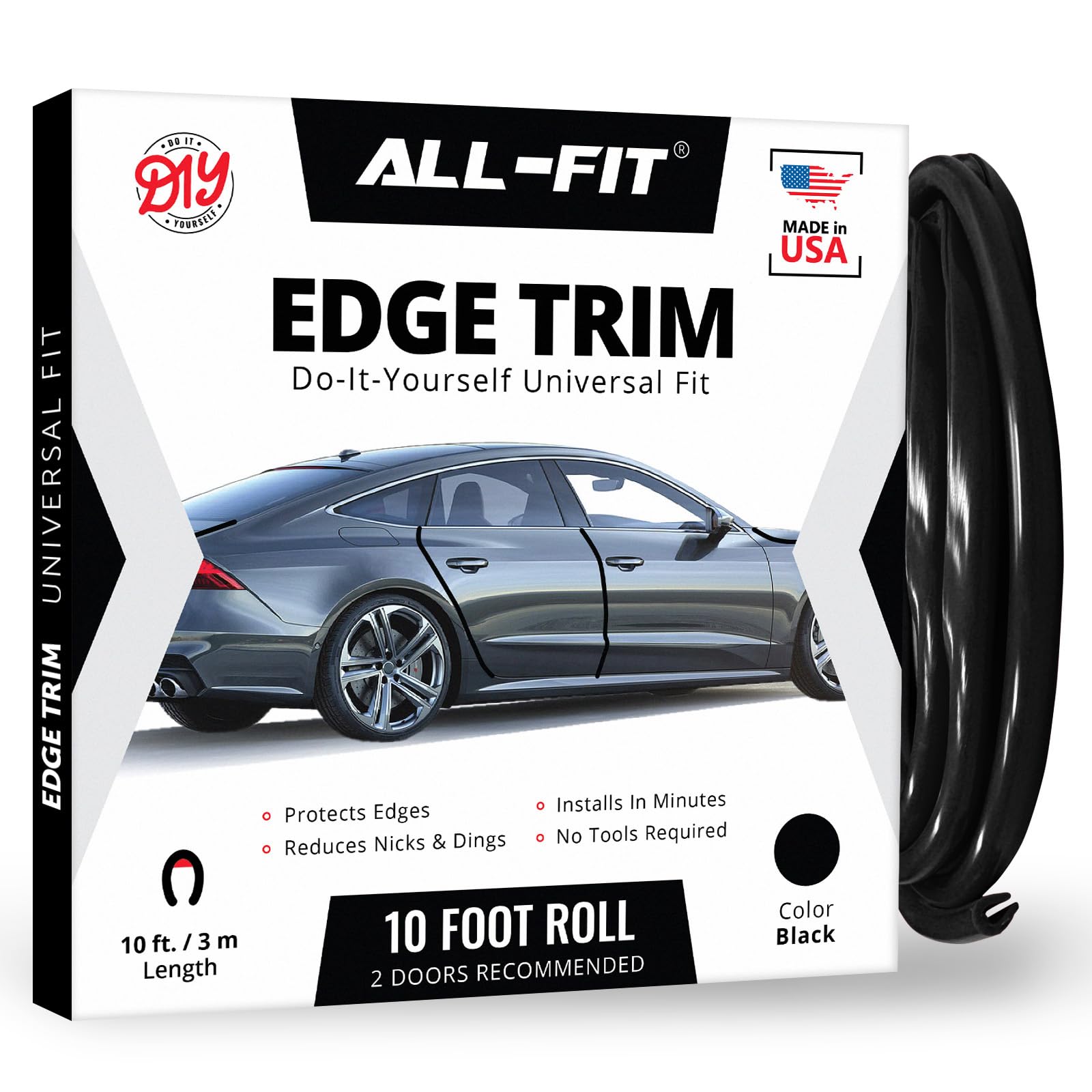 All-Fit Automotive Car Door Edge Protector Made in the USA (10 - Product Imagery