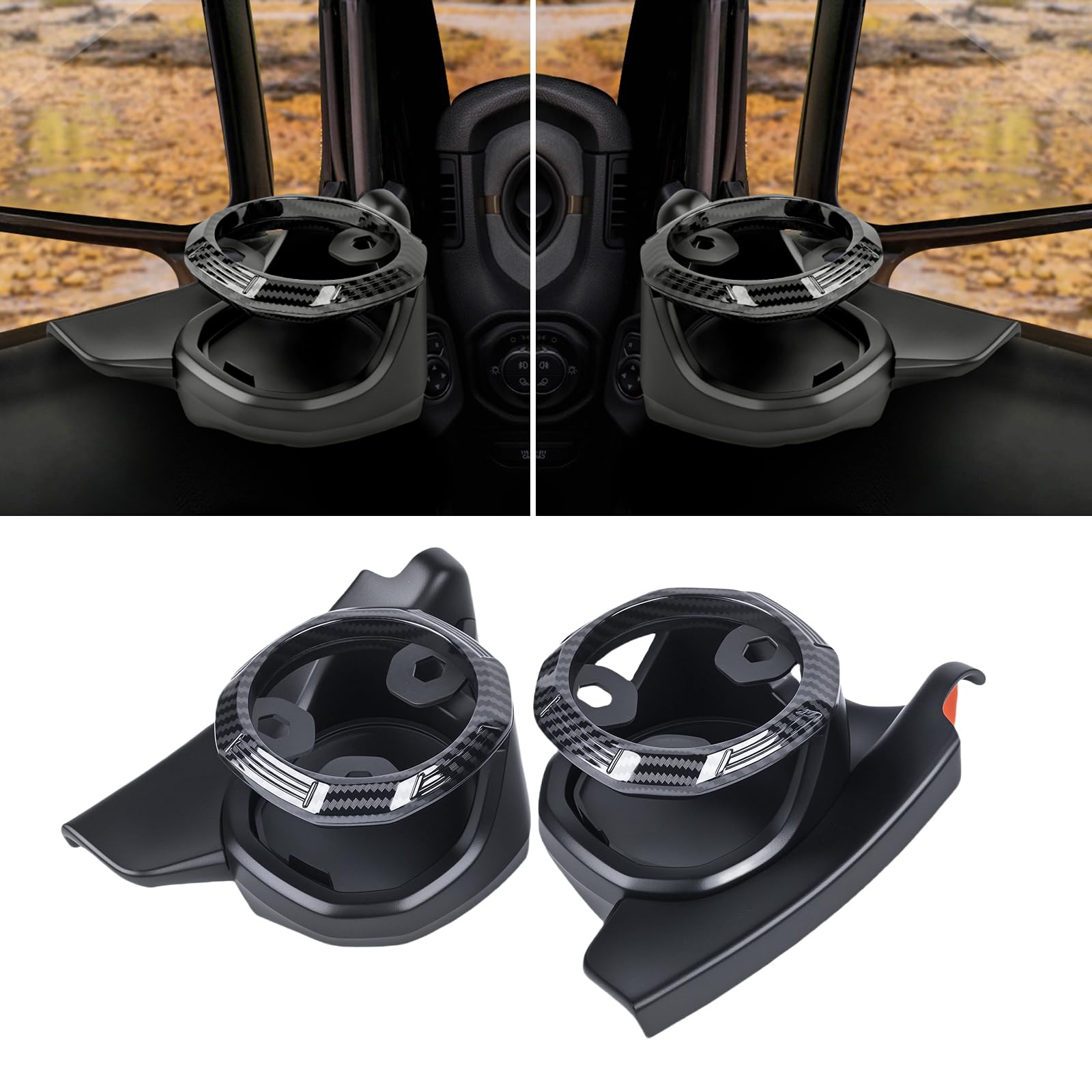 Door Cup Holder Compatible with Jeep Wrangler JL JLU 4XE - Product Imagery