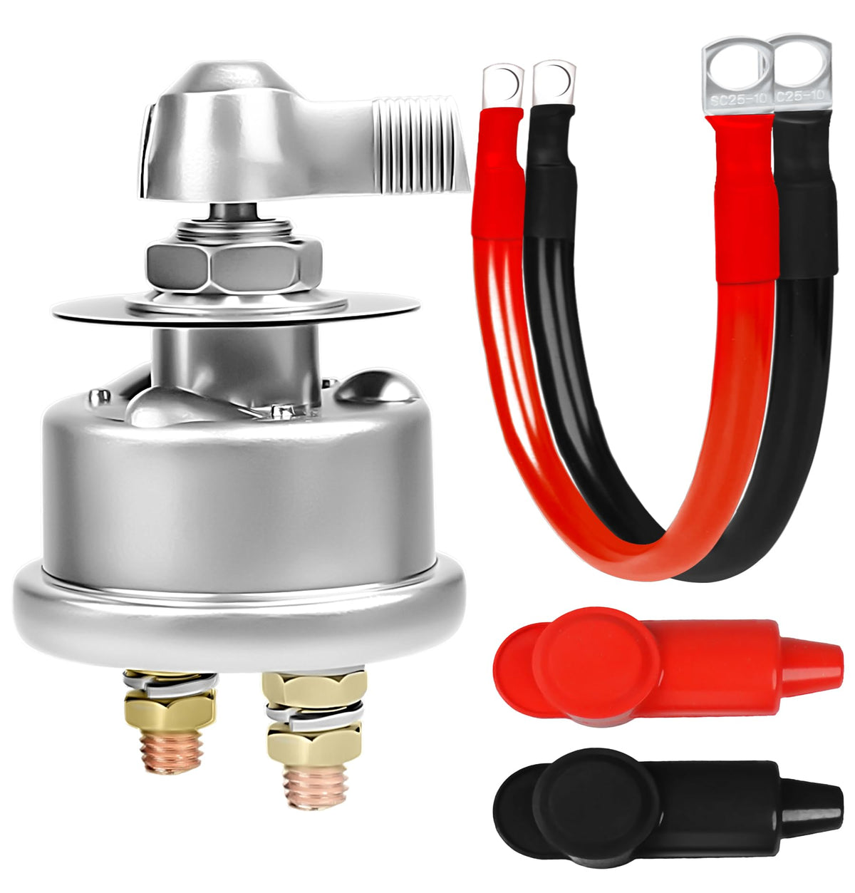 200A Battery Disconnect Switch 12V 48V Battery Shut Off Switch - Product Imagery