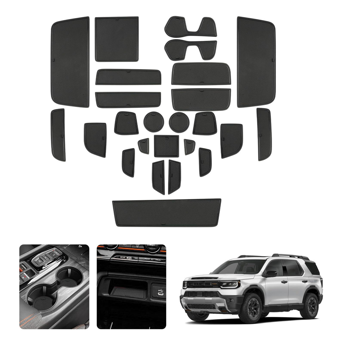 LUWU Center Console Liners Mats Compatible with 2026 Honda - Product Imagery