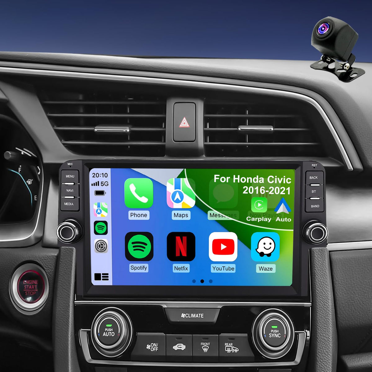 64G Upgrade Car Radio for Honda Civic 2016 2017 2018 2019 2020 - Product Imagery