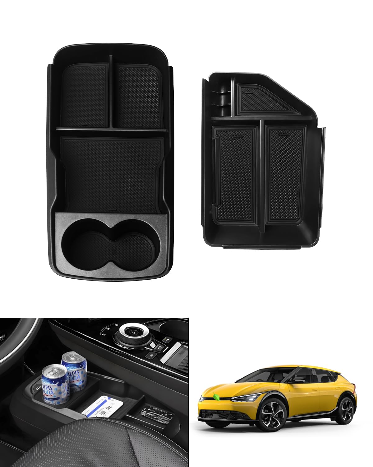 Autorder 2PCS Center Console Organizer for 2022-2026 Kia EV6 - Product Imagery