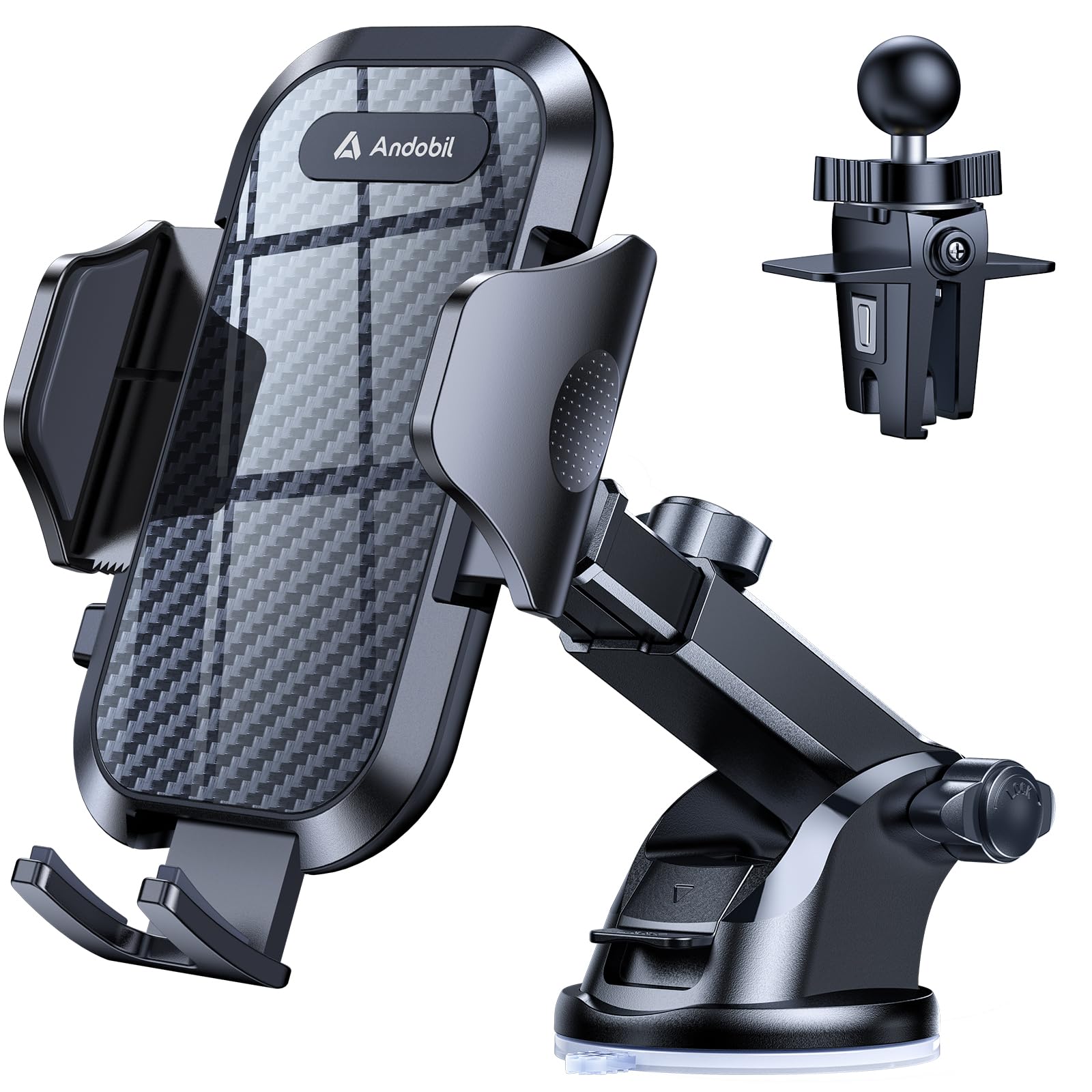 andobil Car Phone Holder, 2026 Military-Grade 89lbs Strongest - Product Imagery