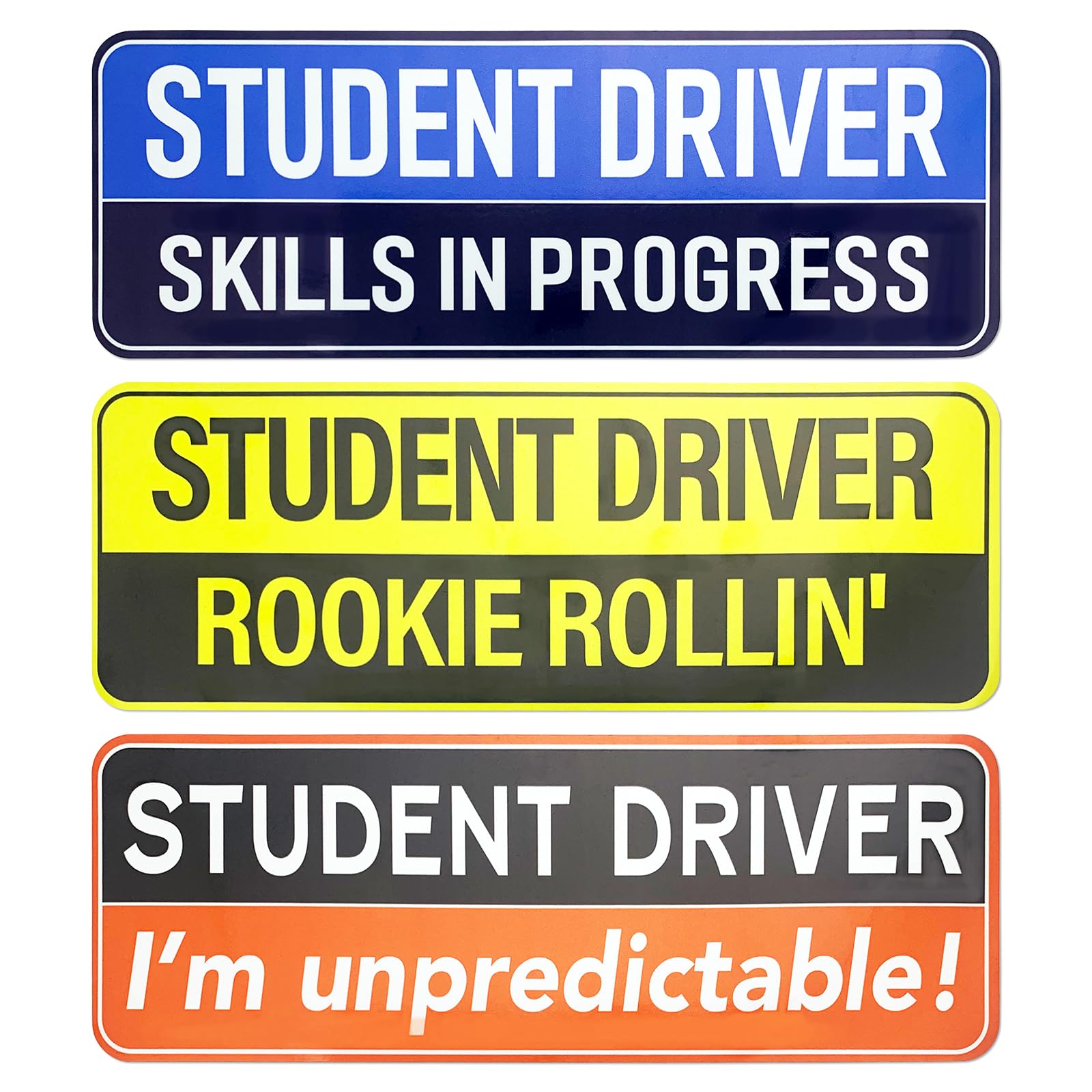 3PCS Student Driver Magnet for Car - Removable Student Driver - Product Imagery