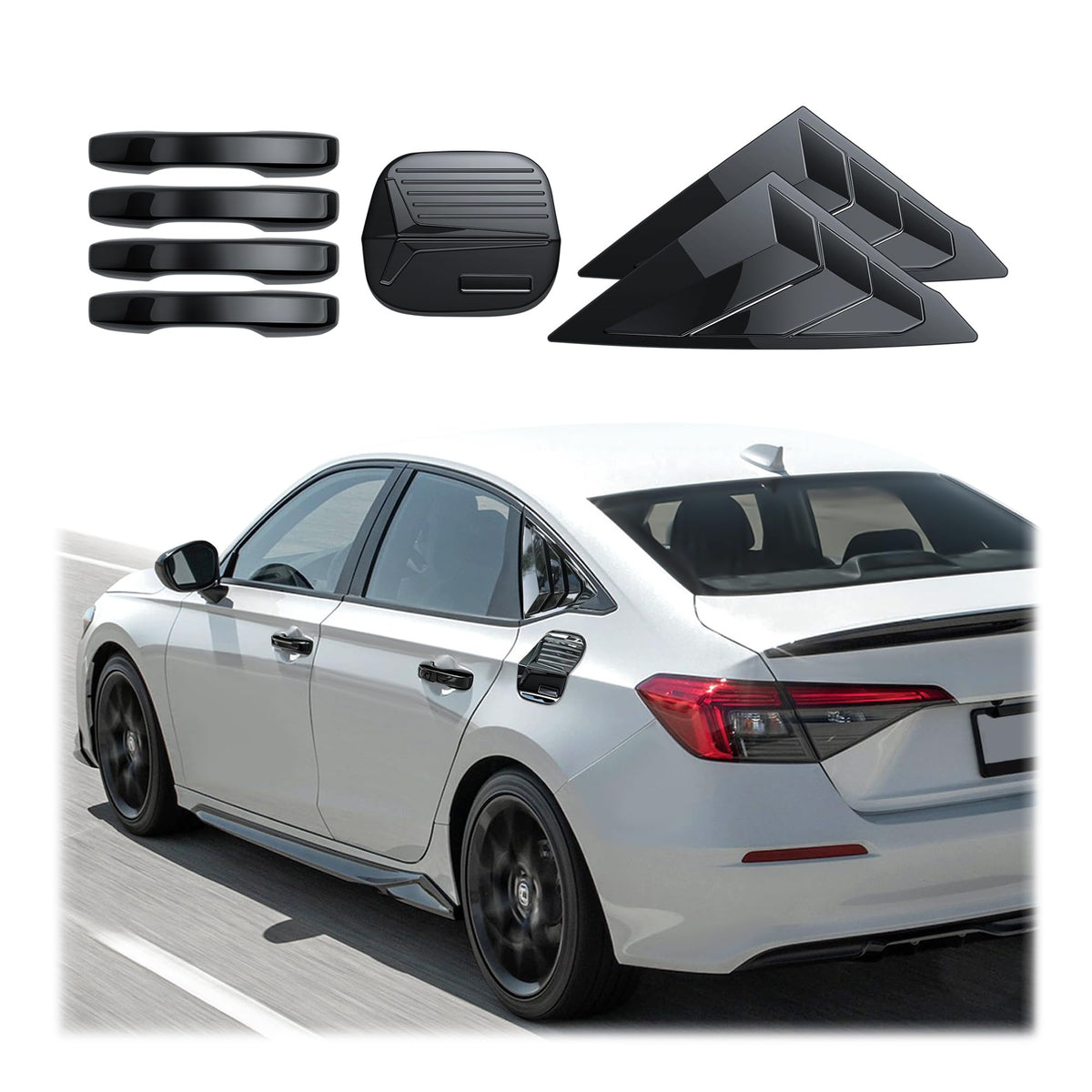 for 2022-2026 Honda Civic Accessories (11th Gen), 7pcs Exterior - Product Imagery
