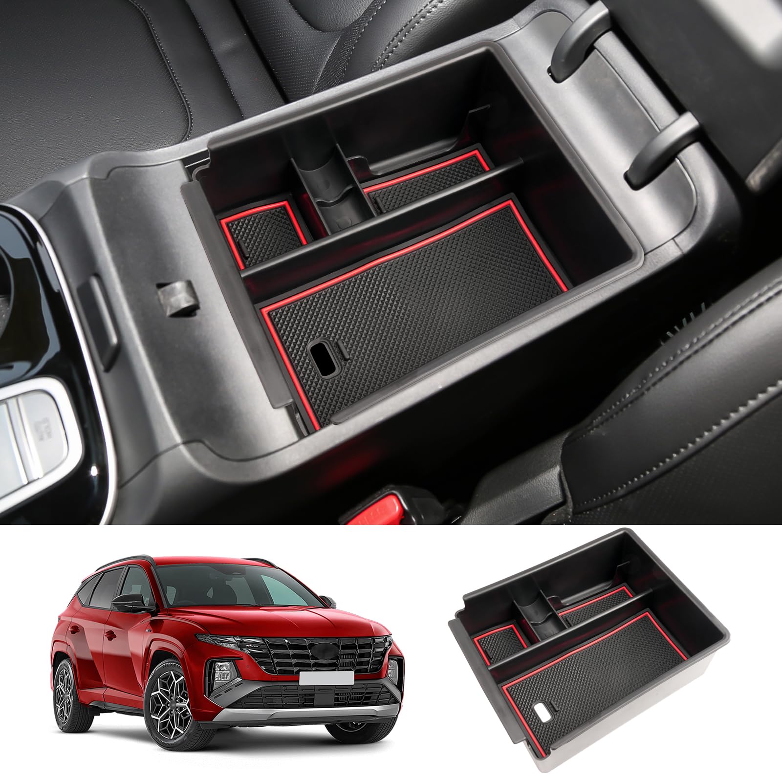 LUWU 2025 2026 Hynudai Tucson Center Console Organizer 2022-2026 - Product Imagery