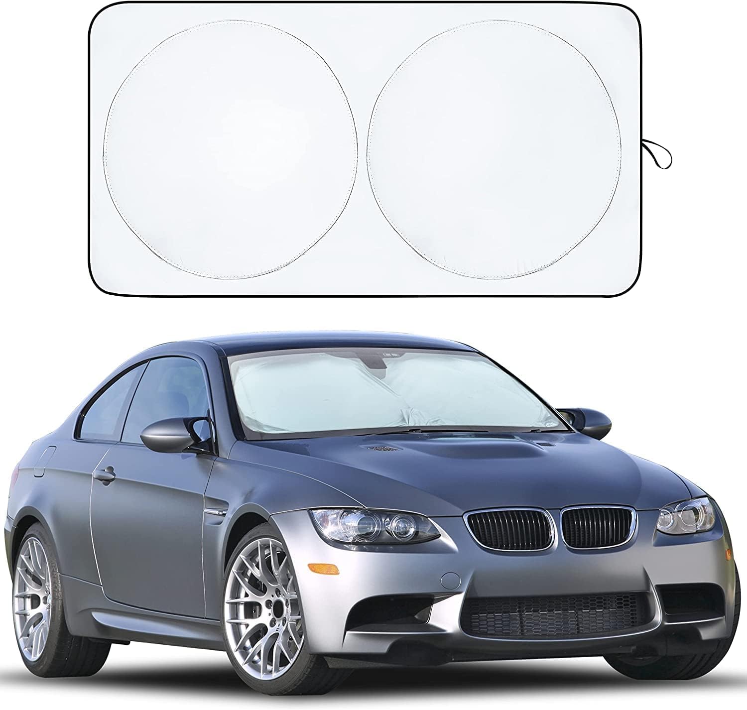 Econour Car Windshield Sun Shade, Front Window Sun Blocker for - Product Imagery