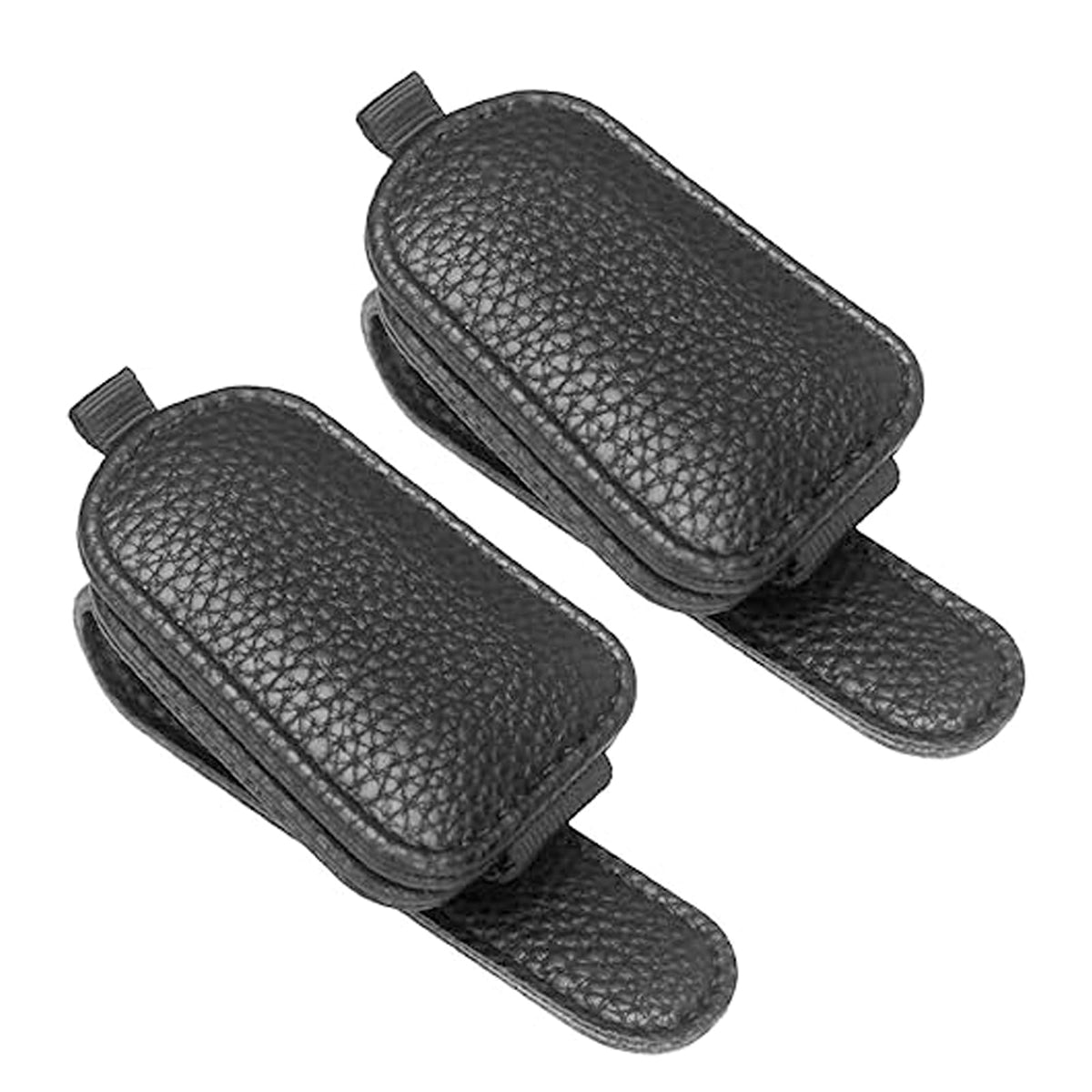 2PCS Sunglasses Holder for Car, Magnetic Leather Sunglasses - Product Imagery