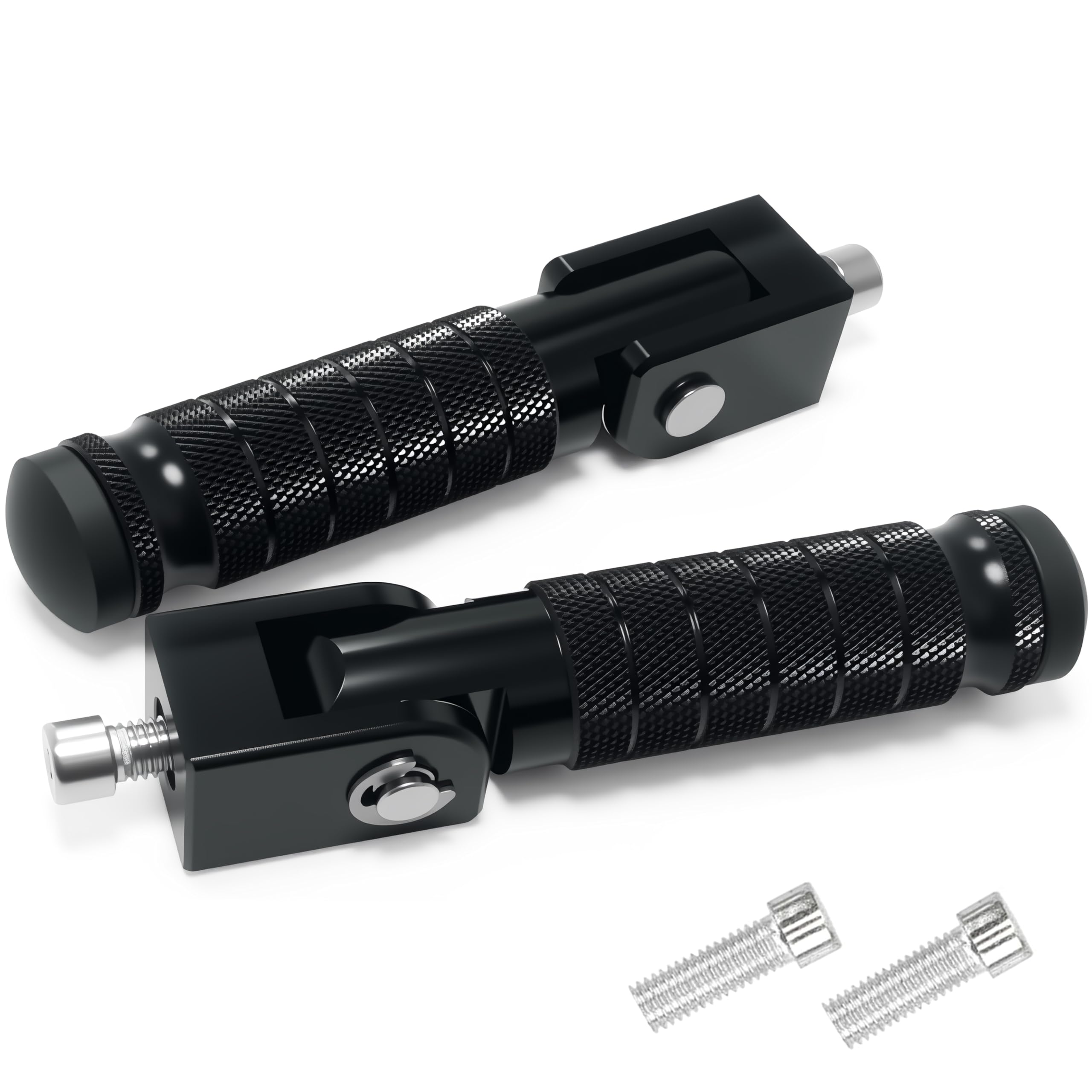 M8 Universal CNC Motorcycle Foot Pegs Degree Foldable Bike Pegs - Product Imagery