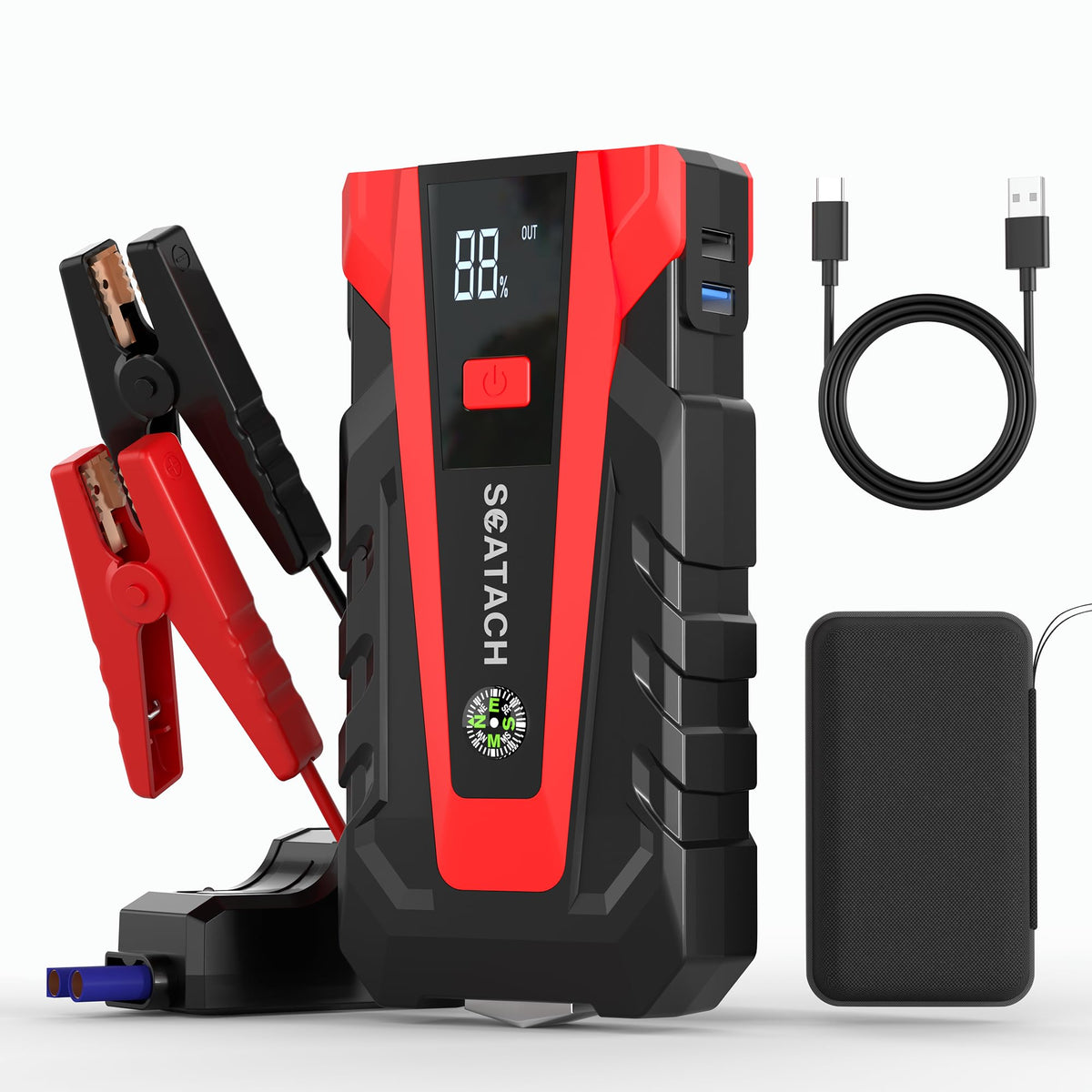 Scatach 3000A Car Battery Jump Starter,12V Jump Starter Battery - Product Imagery