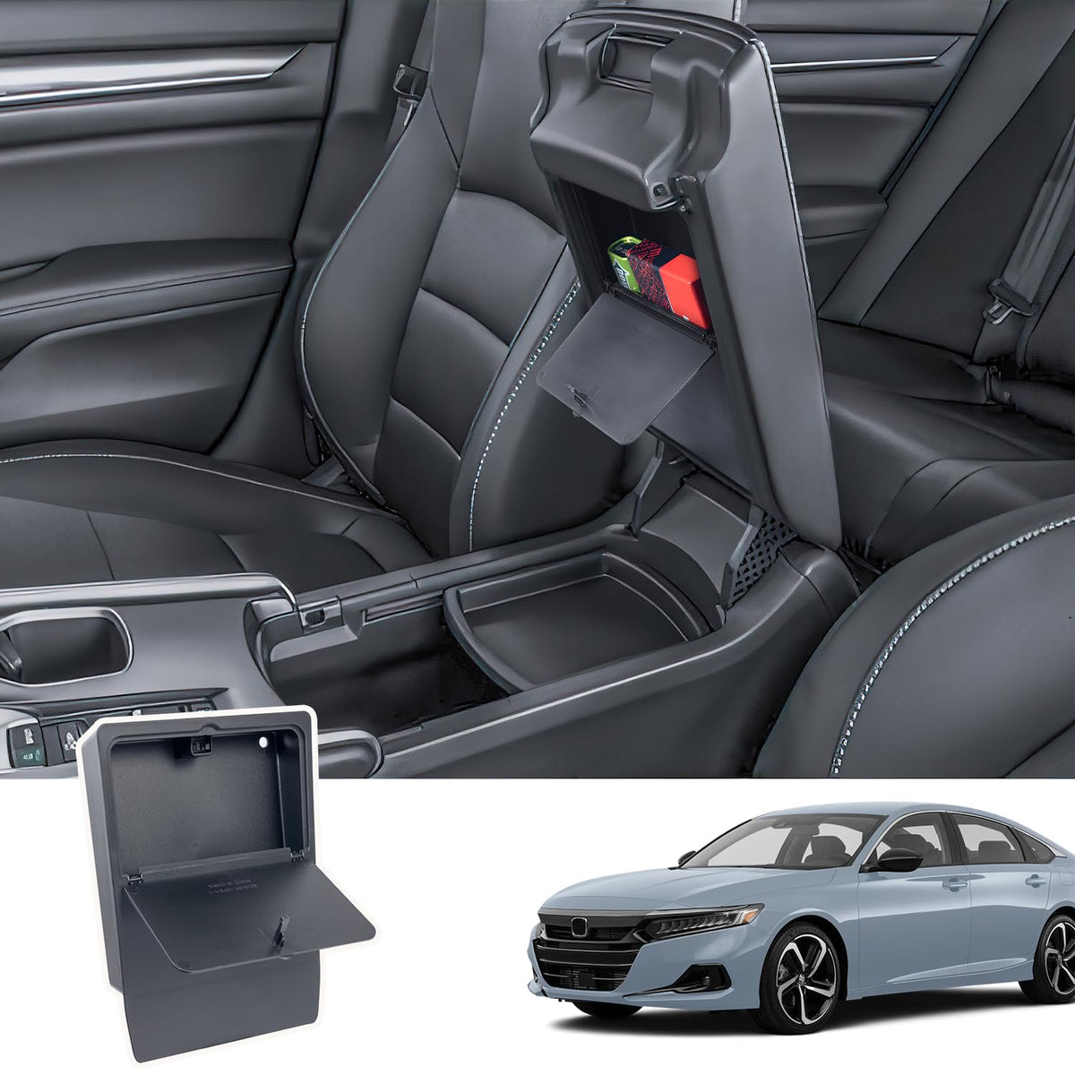 PIMCAR Center Console Hidden Organizer for Honda Accord 2018 - Product Imagery