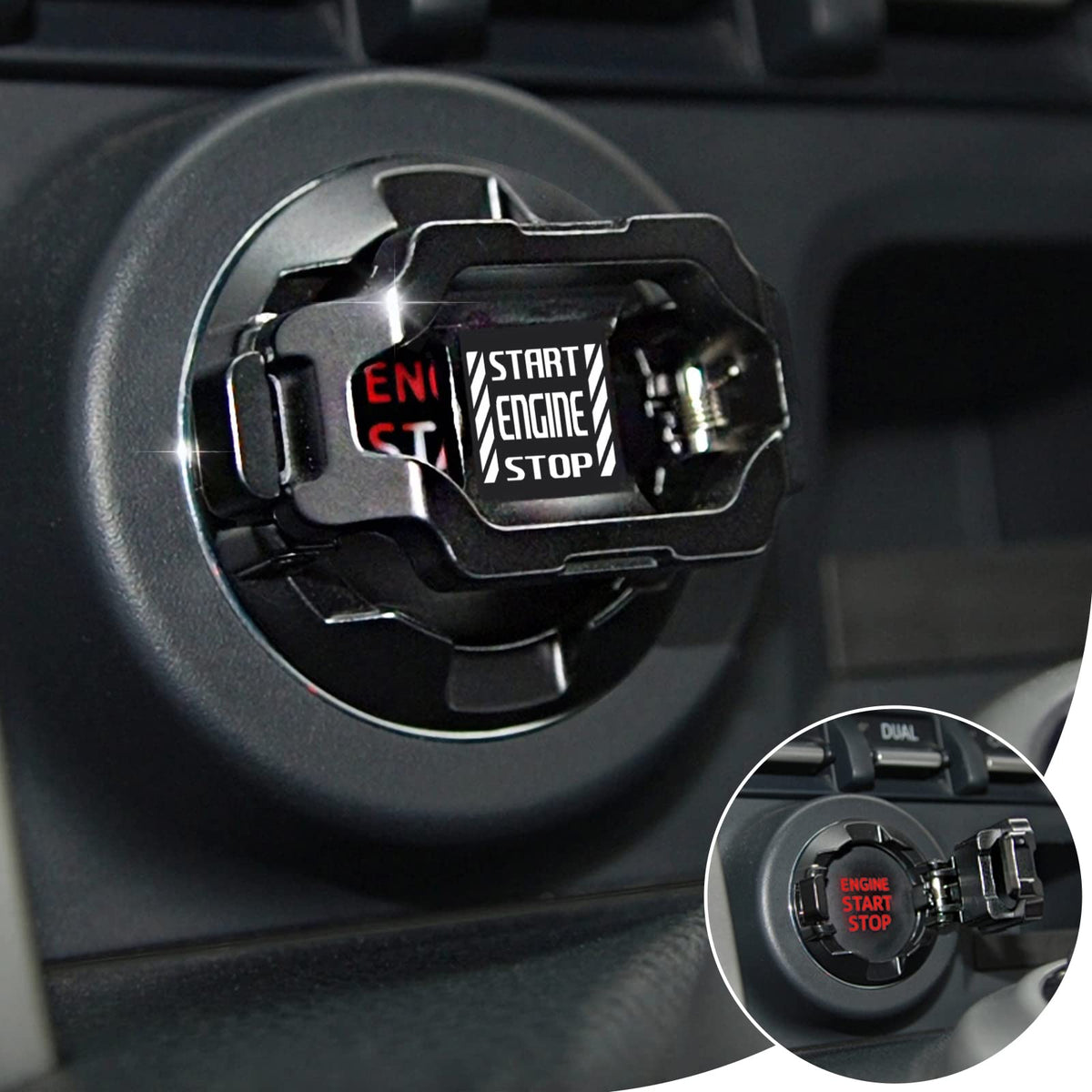 𝙊𝙧𝙞𝙜𝙞𝙣𝙖𝙡 | Tybasthe Push Start Button Cover, Car Engine - Product Imagery