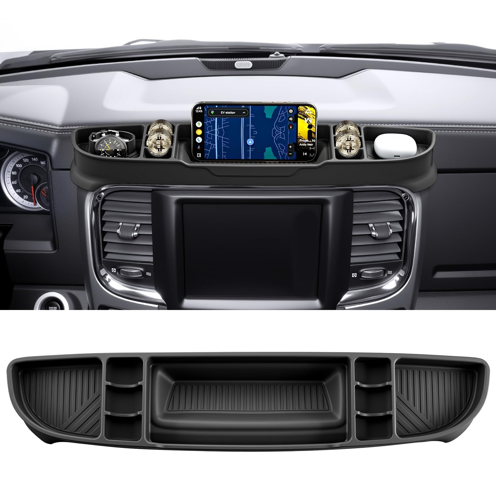 Dashboard Organizer Fit for Dodge RAM 1500/2500/3500 2013-2018 - Product Imagery