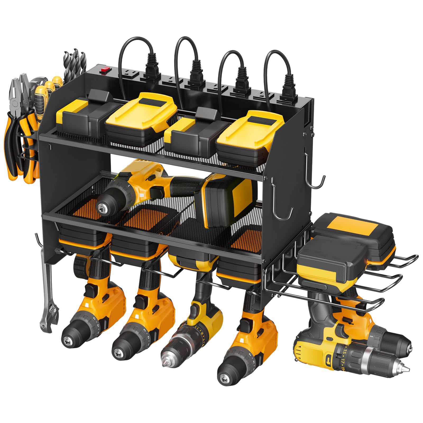 CCCEI Modular Power Tool Organizer Wall Mount Charging Station, - Product Imagery