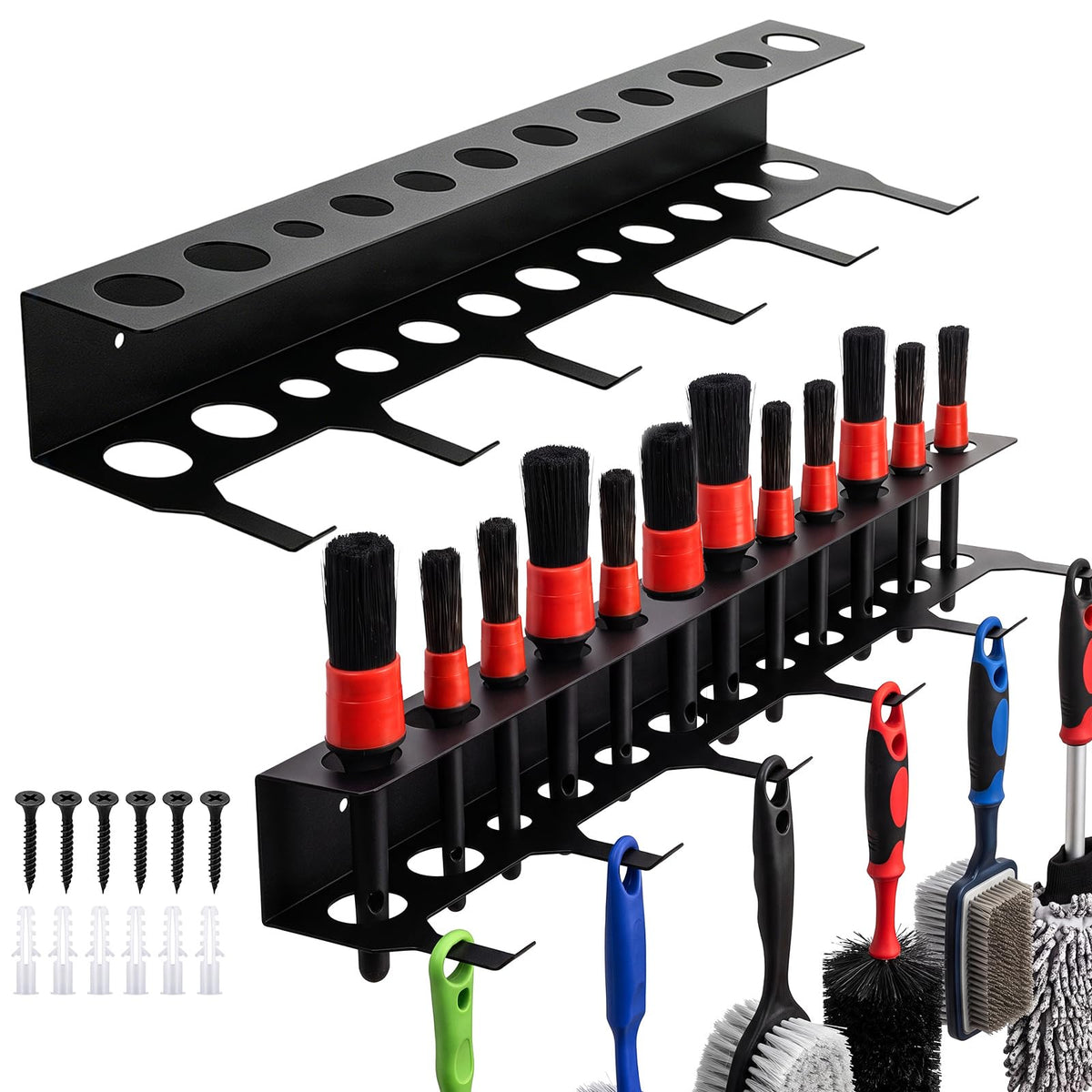 2 Pcs Car Detailing Brush Holder Wall Mount Organizer - Product Imagery