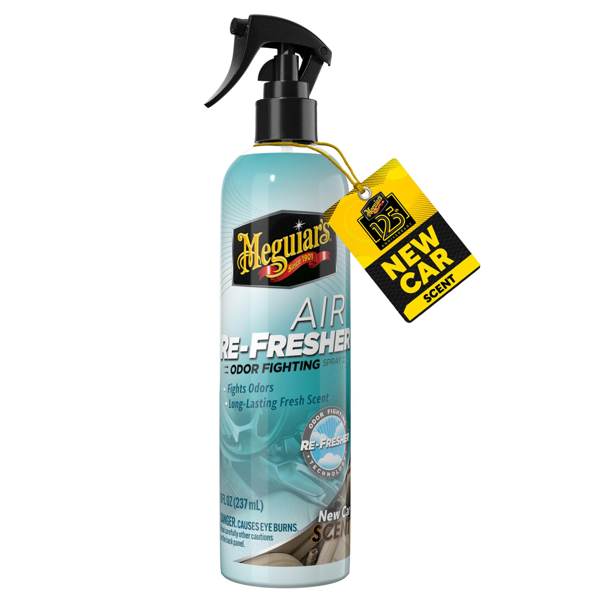 Meguiar’s Air Re-Fresher Odor Fighting Spray, New Car Scent 8 Oz - Product Imagery