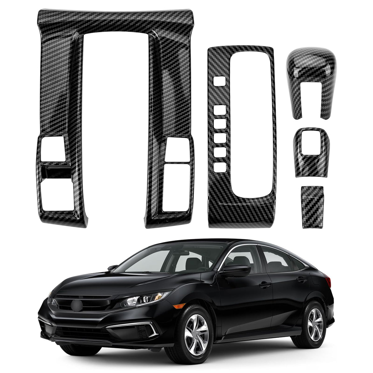 Center Console Gear Shift Panel Cover for Honda 10th Gen Civic - Product Imagery
