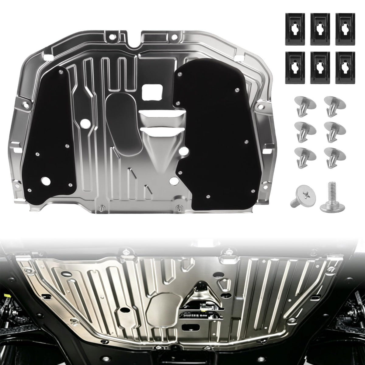 Upgraded Aluminum Engine Splash Shield for 2016-2021 Civic - Product Imagery