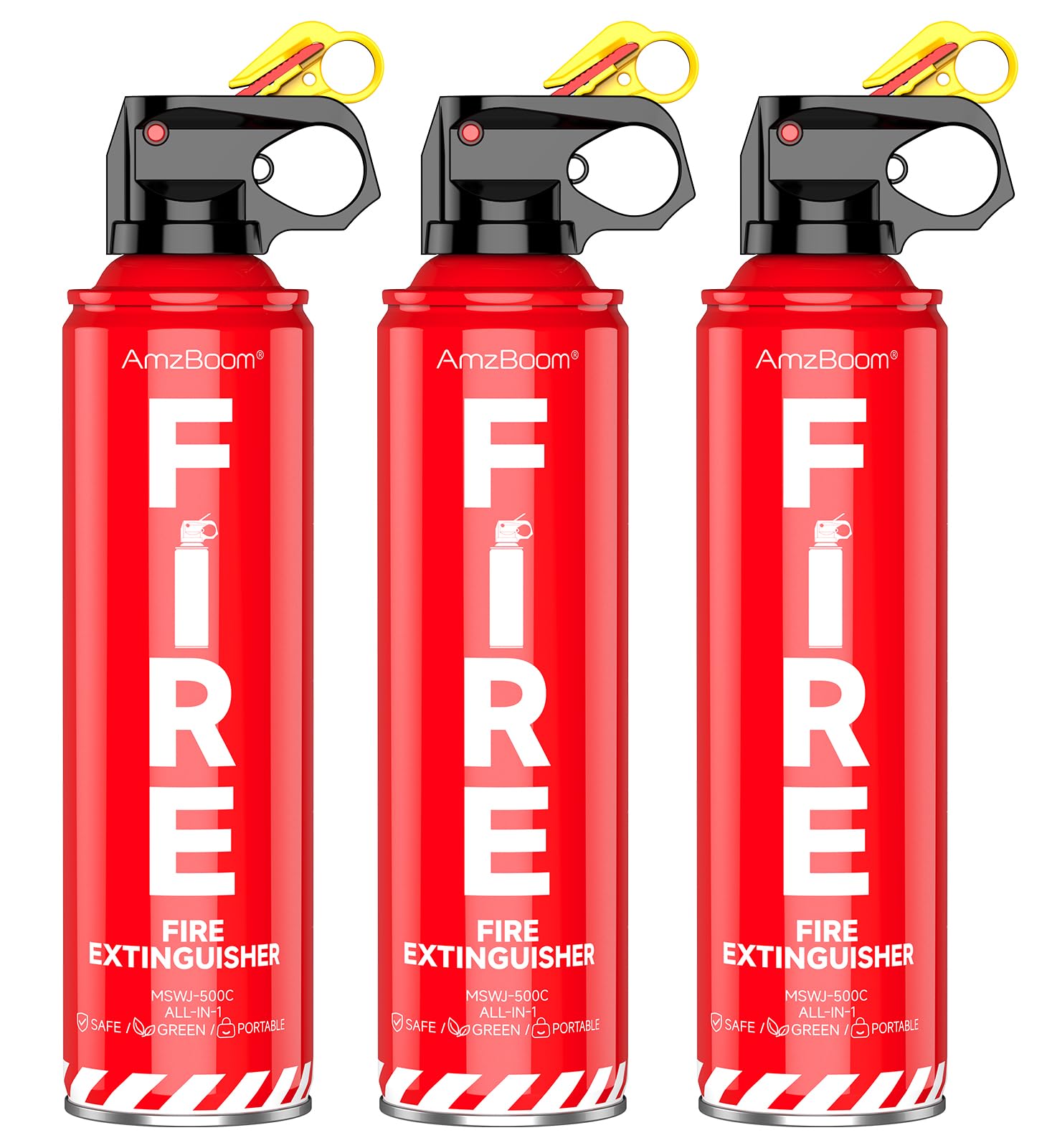 AmzBoom Fire Extinguisher for Home, Car, Kitchen, and Boat - Product Imagery